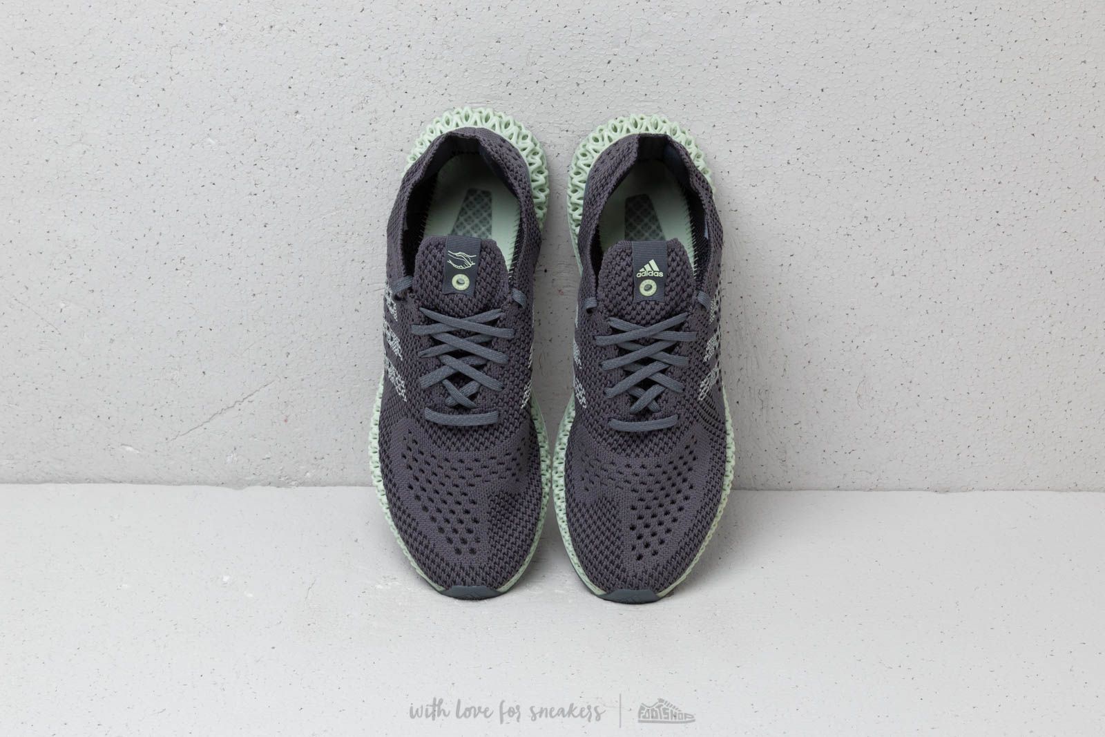 Férfi cipők adidas Consortium Runner 4D Onix/ Aero Green/ Night Grey