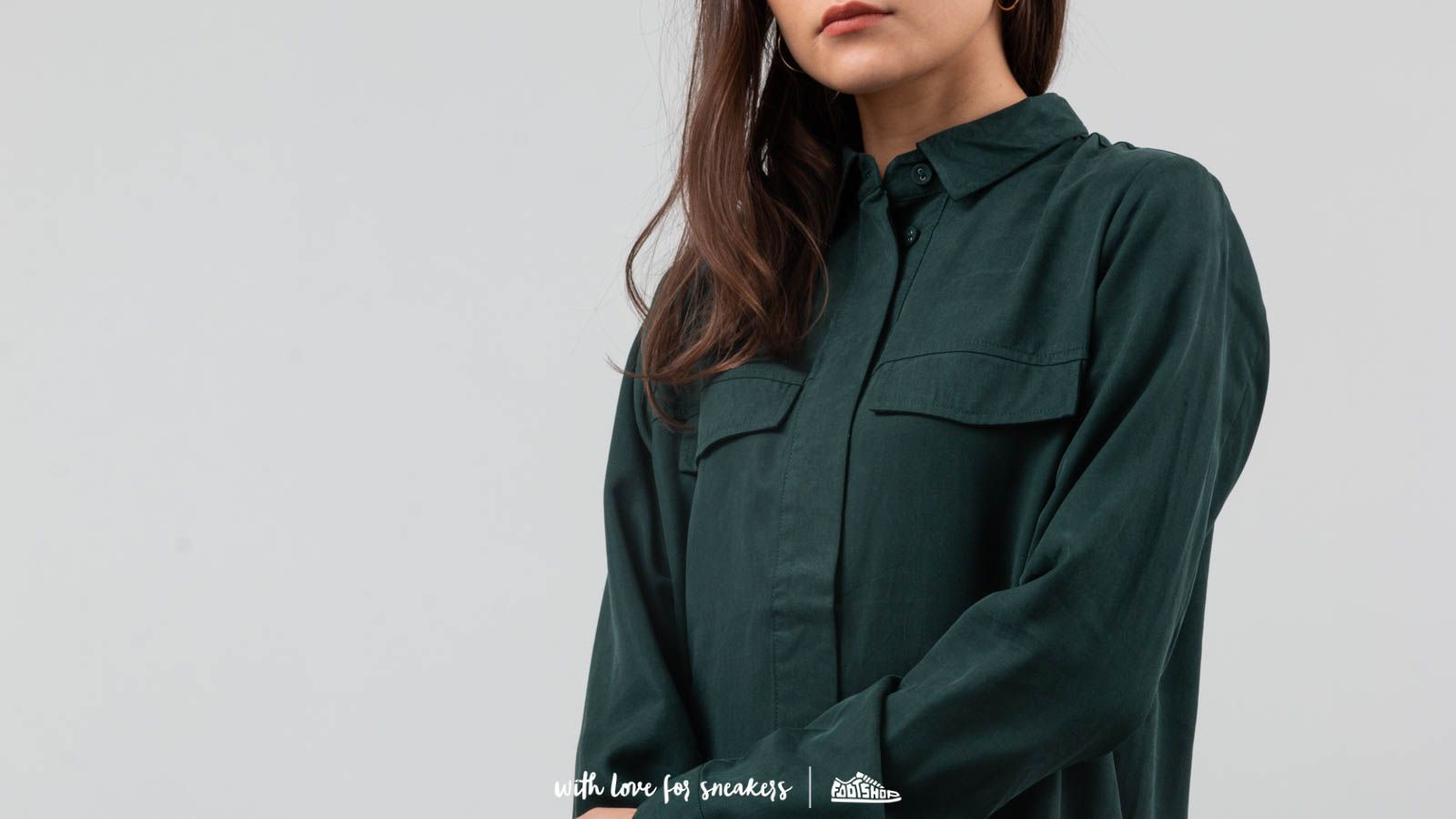 Košele SELECTED Frita Long Shirt Scarab
