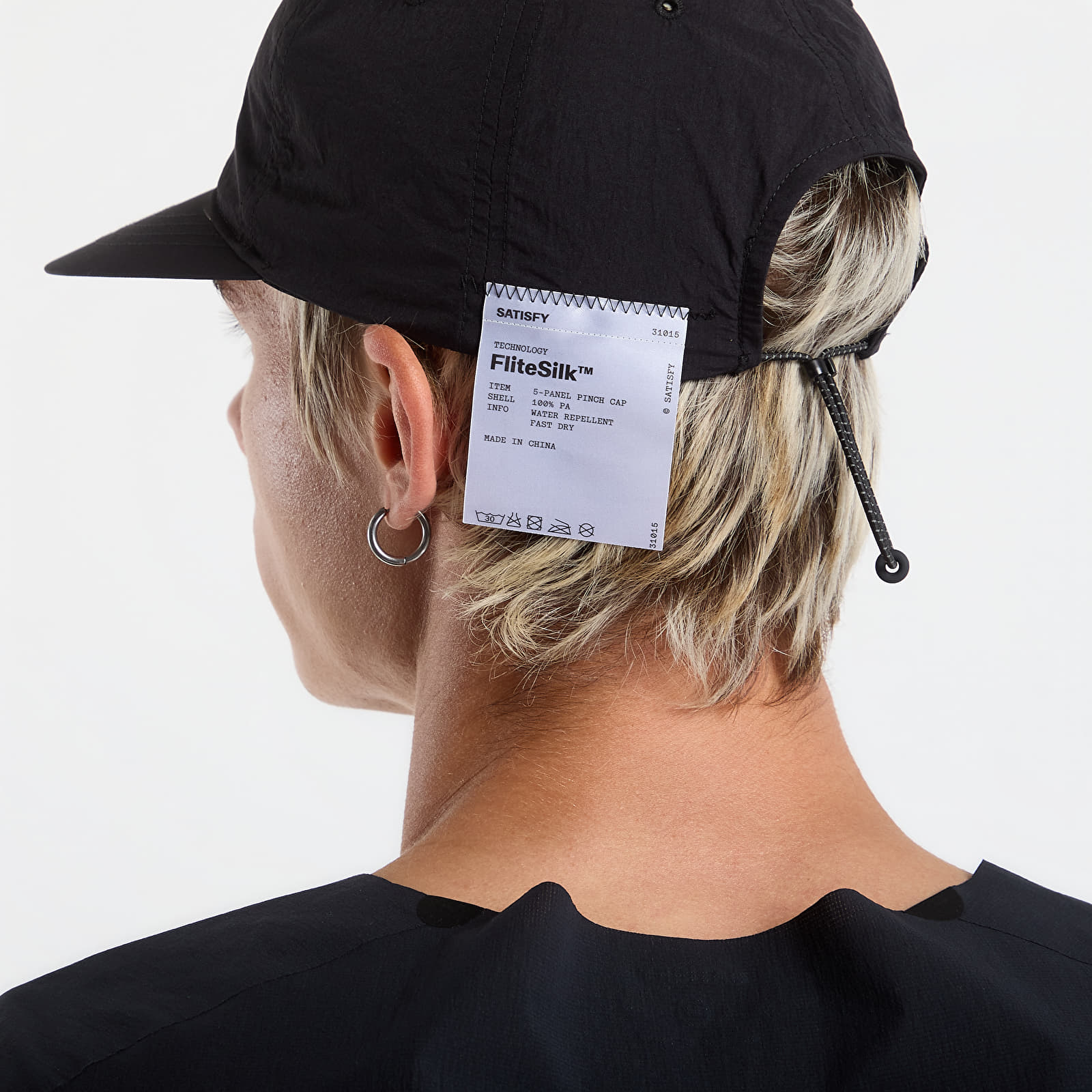 Caps Satisfy FliteSilk 5 Panel Pinch Cap Matte Black/ Eagle