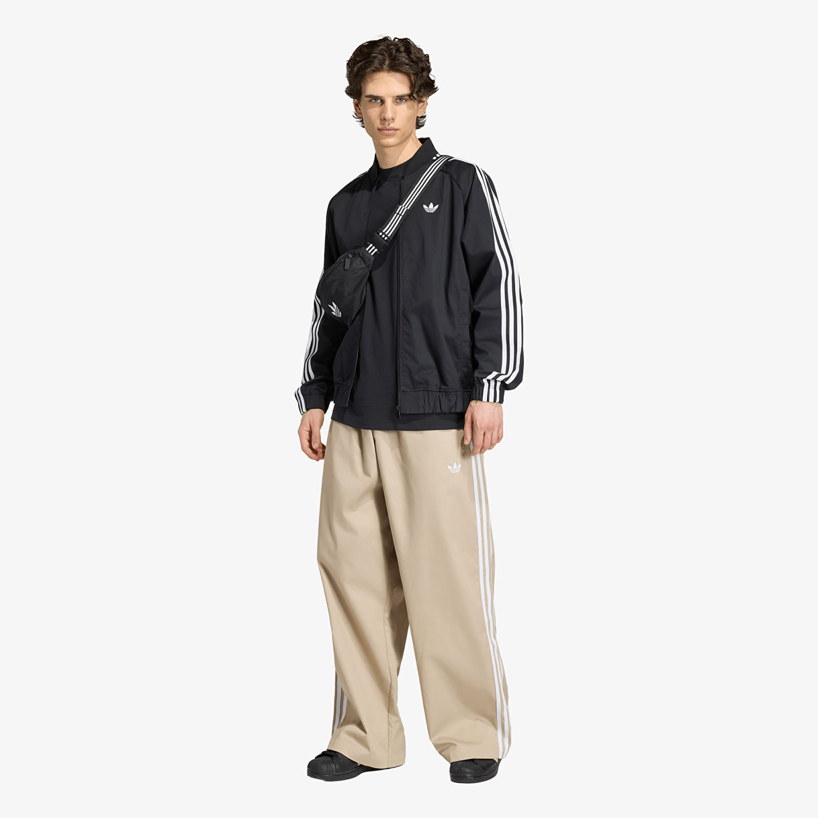 Pantaloni adidas Adicolor SST Cotton Twill Pants Khaki Three