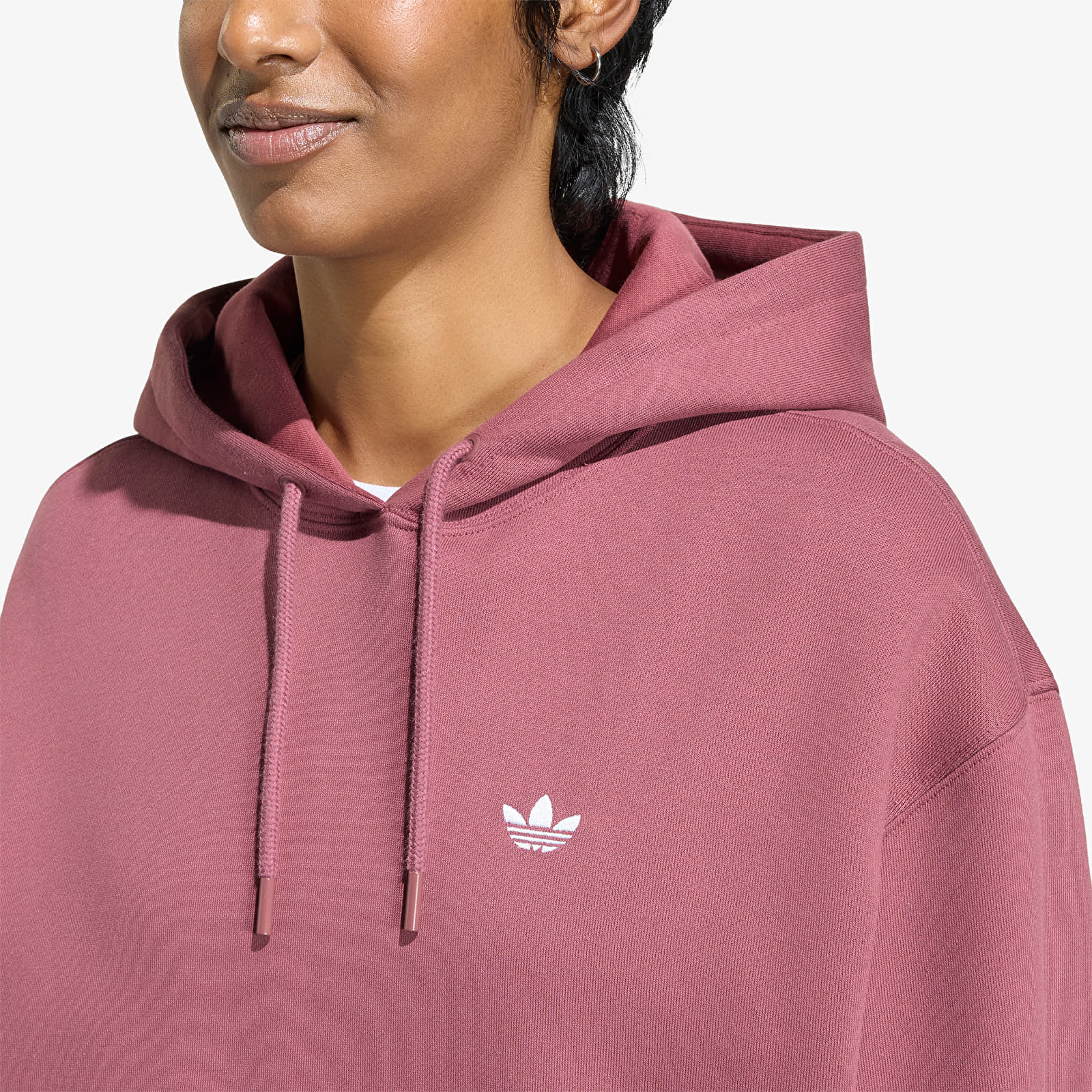 Naisten hupparit adidas Essentials Oversized Fleece Hoodie Quiet Crimson
