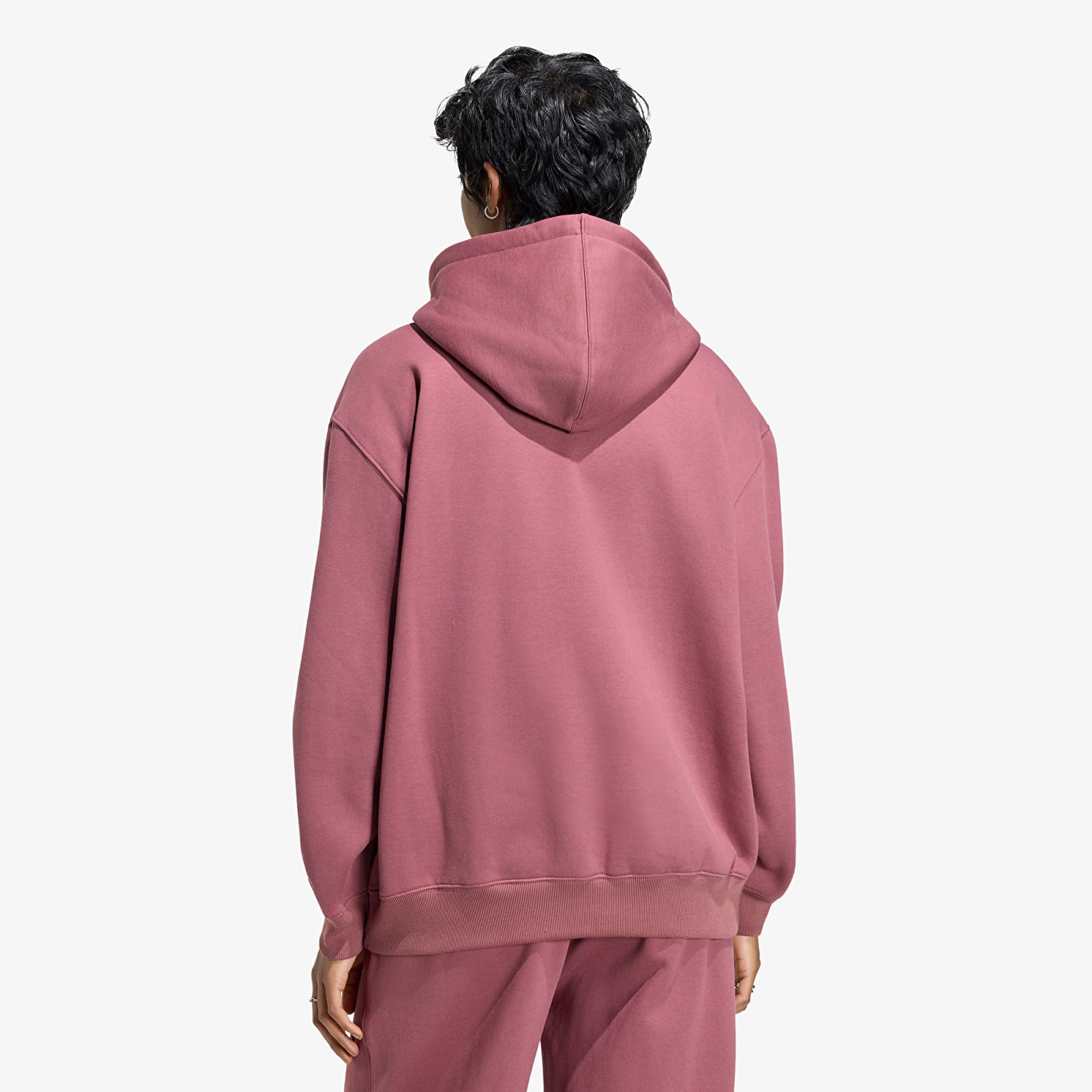 Naisten hupparit adidas Essentials Oversized Fleece Hoodie Quiet Crimson