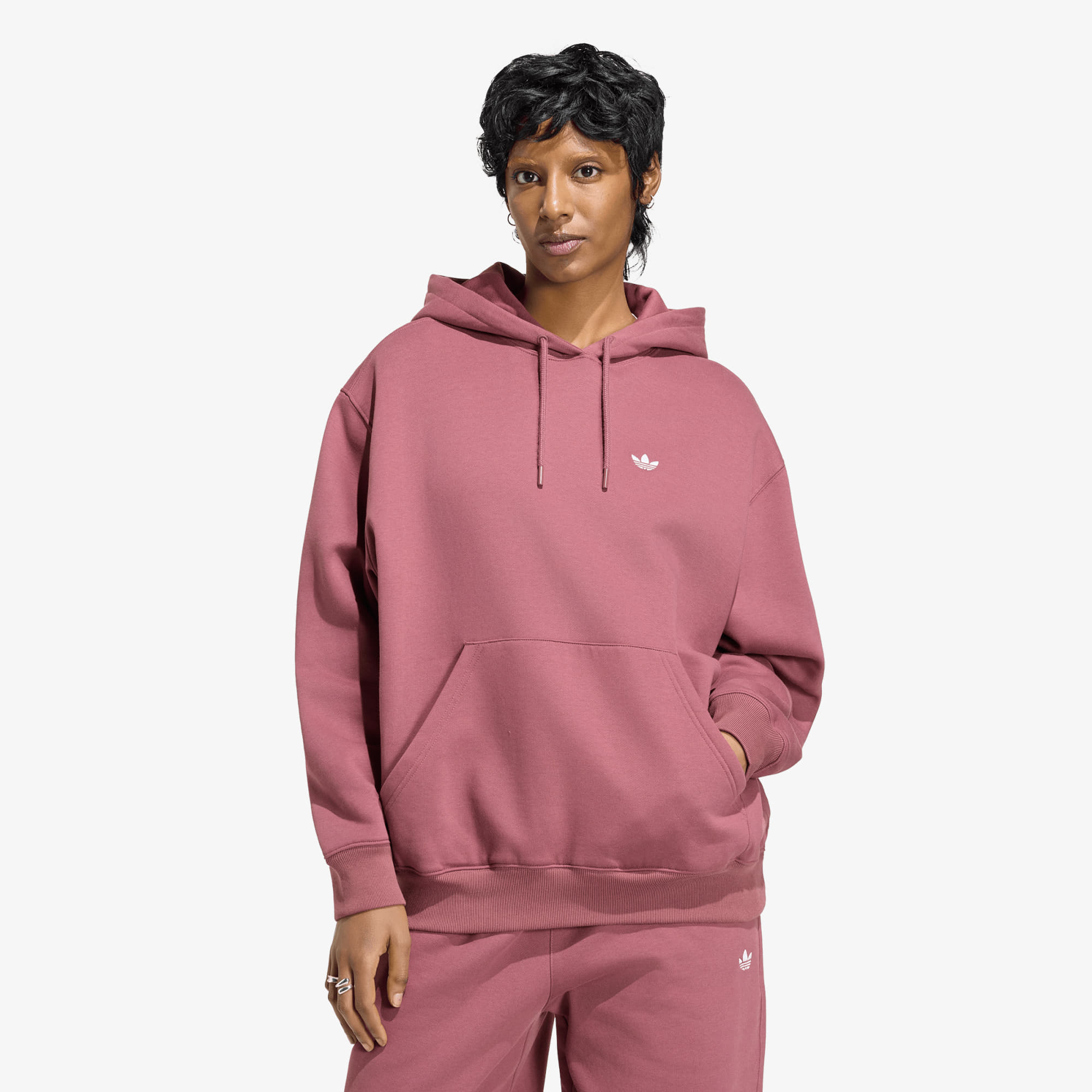 Суитшърт adidas Essentials Oversized Fleece Hoodie Quiet Crimson L