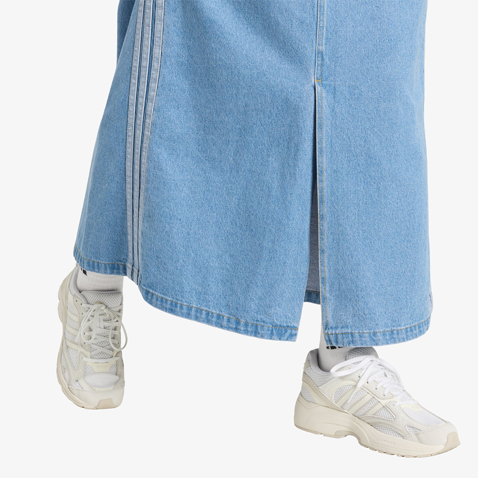 Skjørt for kvinner adidas Stadium Washed Denim Loose Fit Skirt Crystal Sky