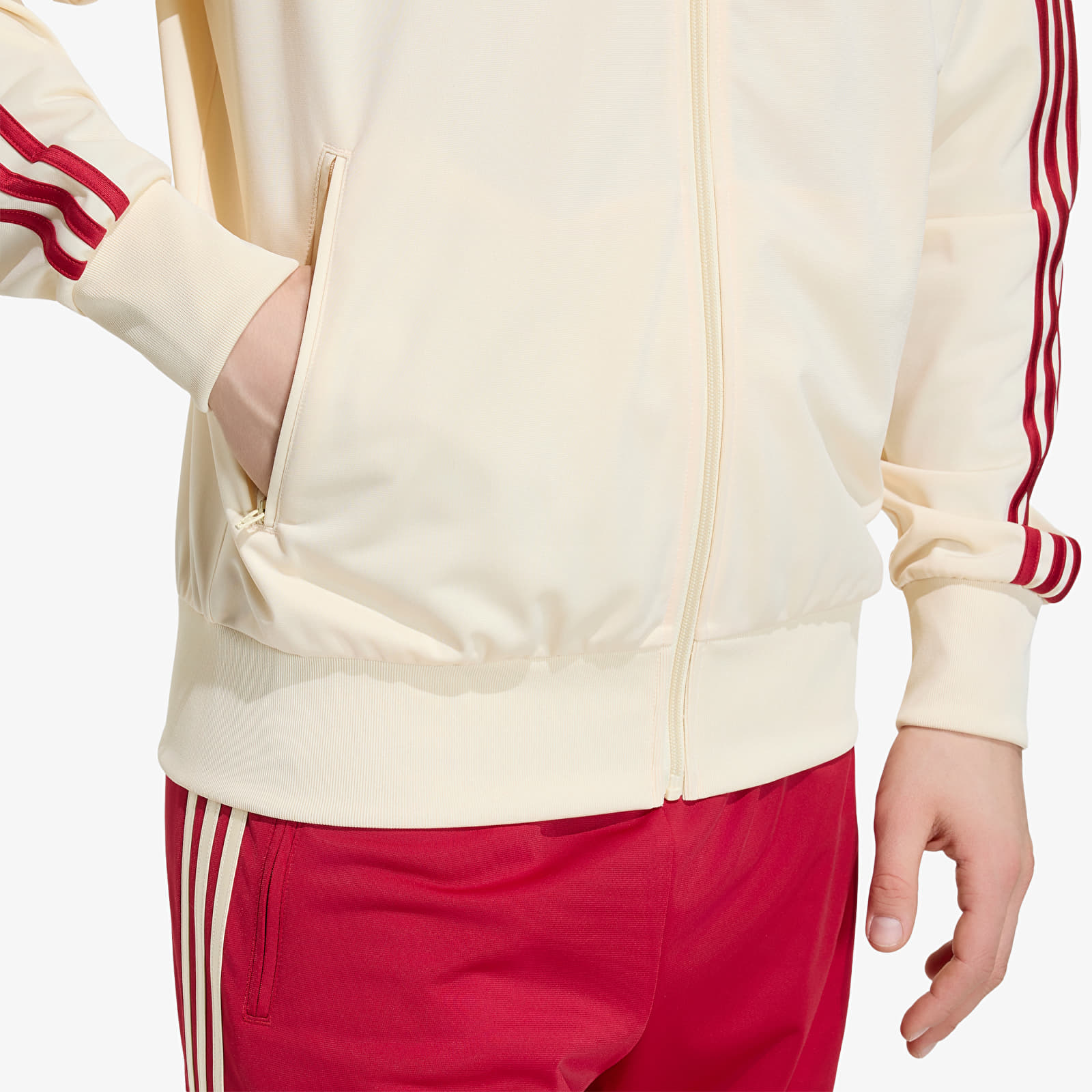 Hoodies and sweatshirts  adidas Firebird Track Jacket Warm Vanilla/ Team Victory Red