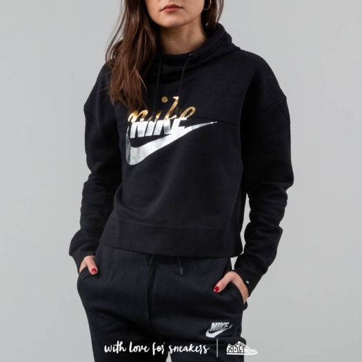 Hoodies and sweatshirts Nike Sportswear Rally Crop Hoodie Black Footshop
