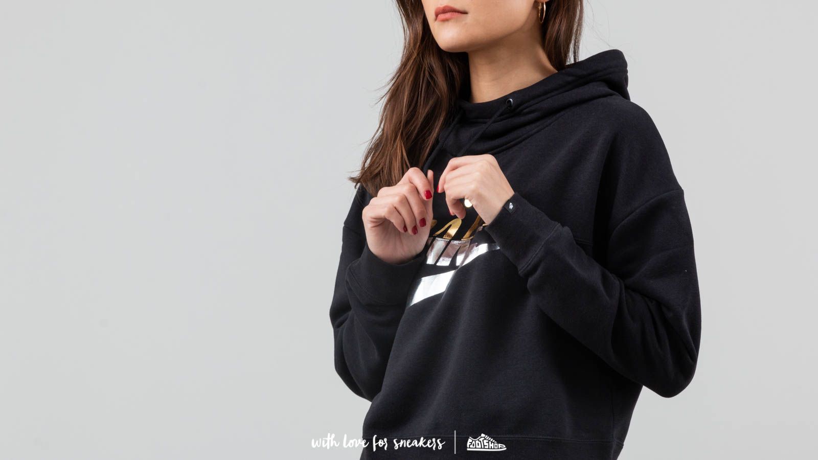 Nike women's rally cropped hoodie clearance