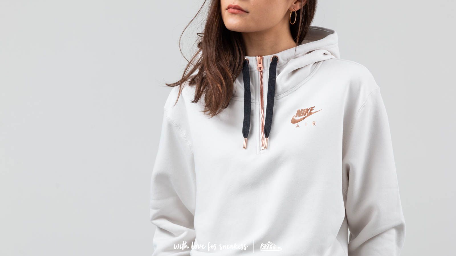 Hoodies and sweatshirts Nike Half Zip Hoodie Cream White Footshop