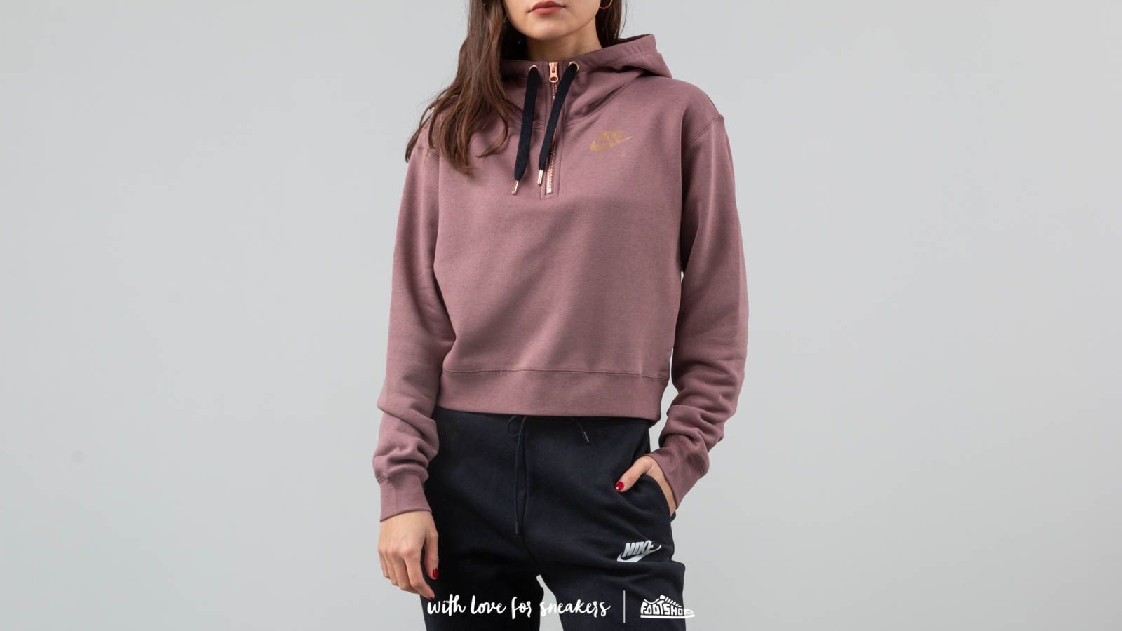 Womens nike air half zip hoodie sale