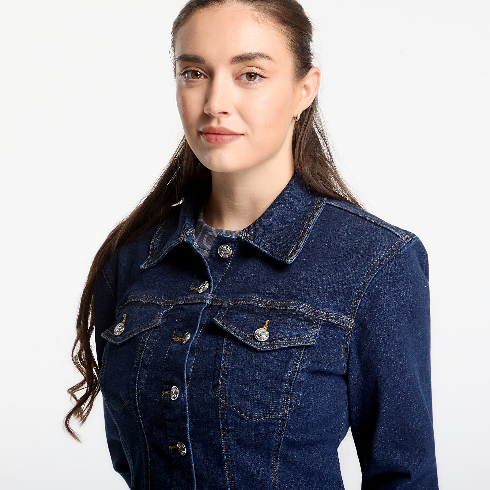 Blusen Calvin Klein Jeans Sculpt Trucker Shirt Classic Rinse