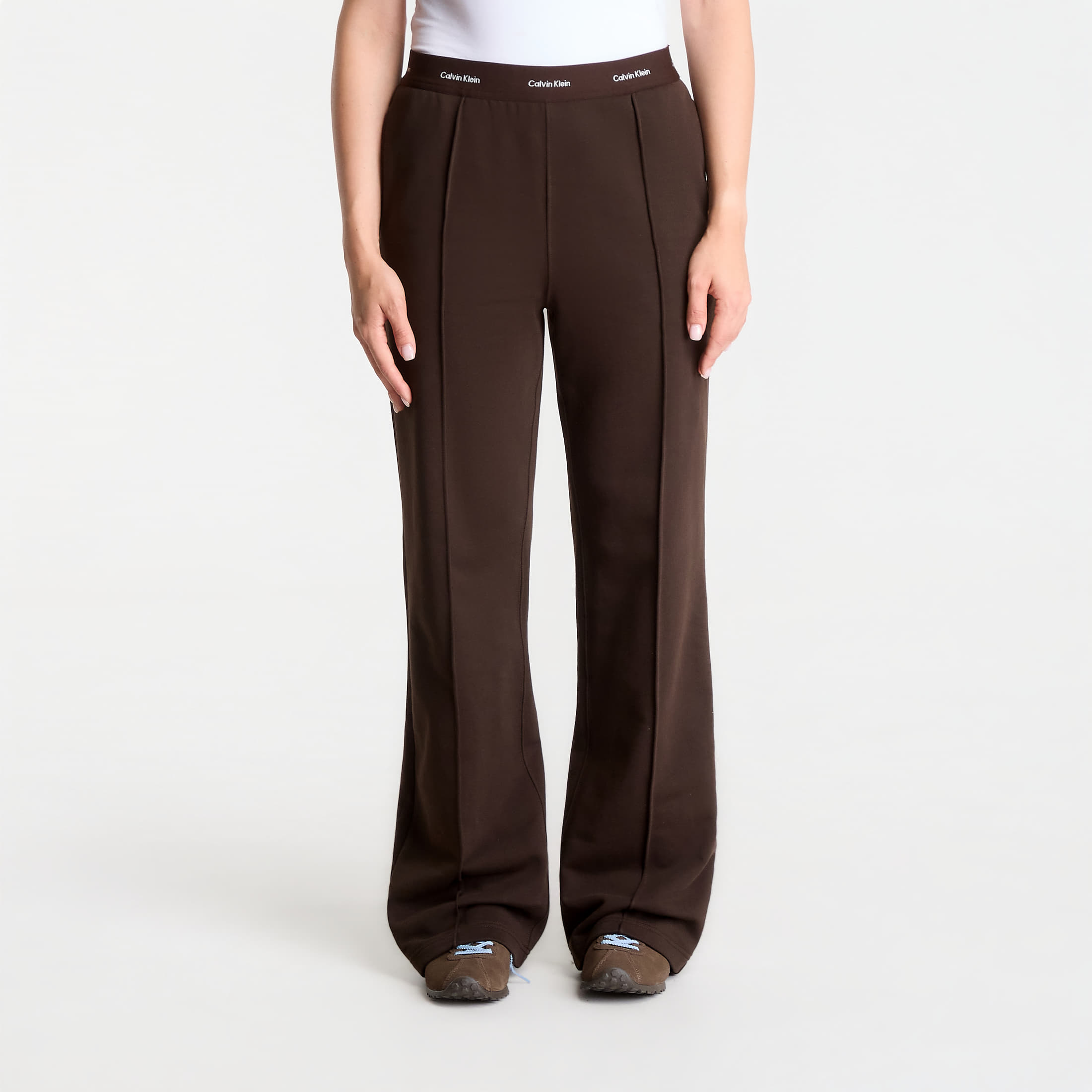 Pants Calvin Klein Jeans Terry Logo Waistband Track Pant Dark Coffee XS