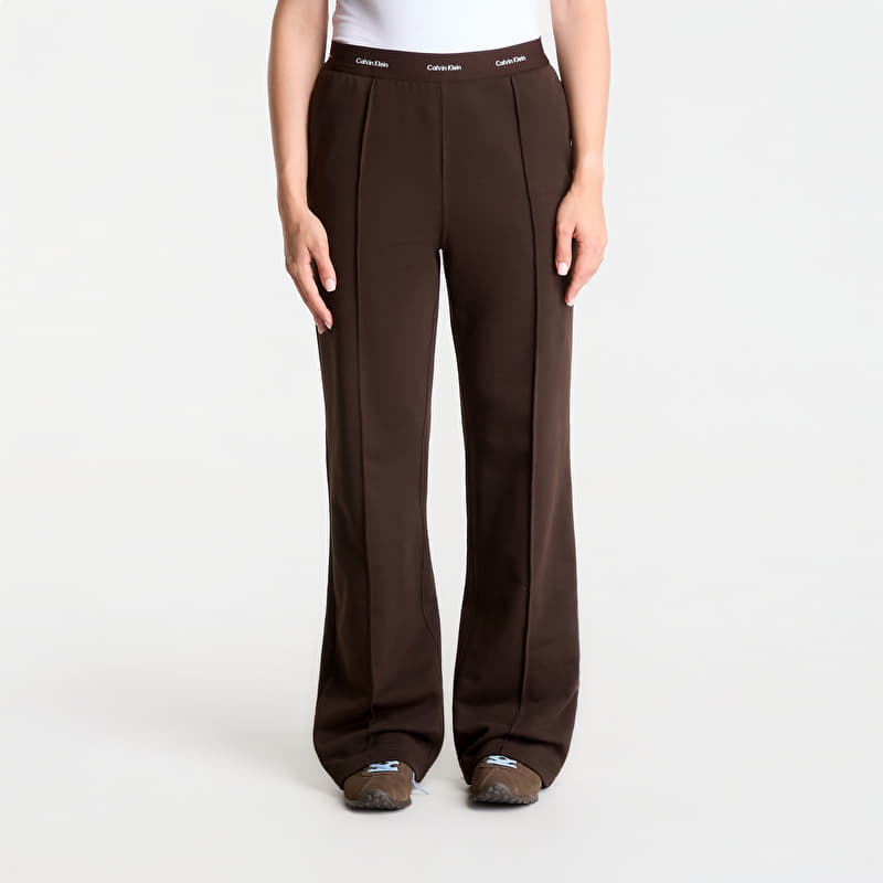 Sportinės kelnės Calvin Klein Jeans Terry Logo Waistband Track Pant Dark Coffee