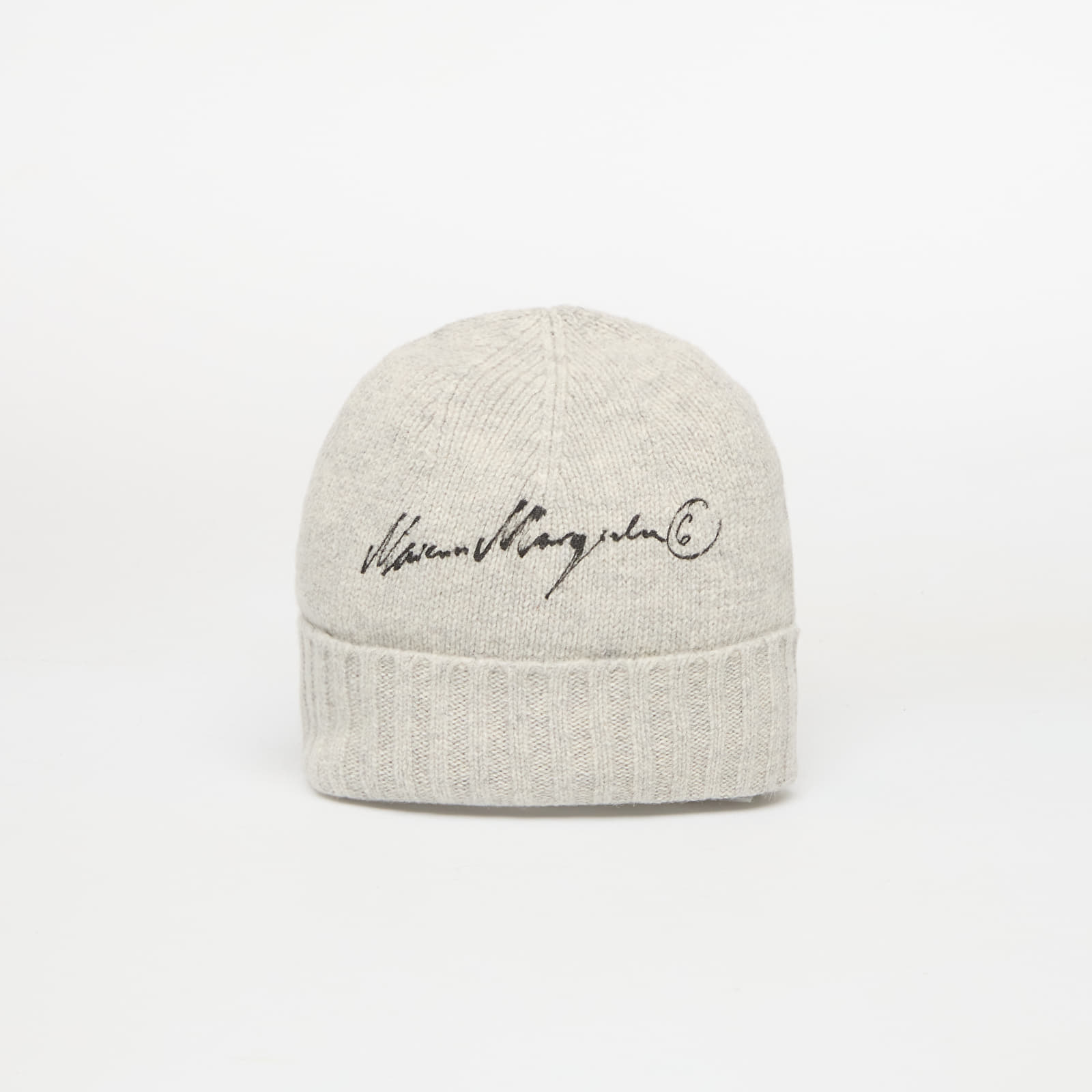 Sapkák MM6 Beanie Grey Melange/ Black Print