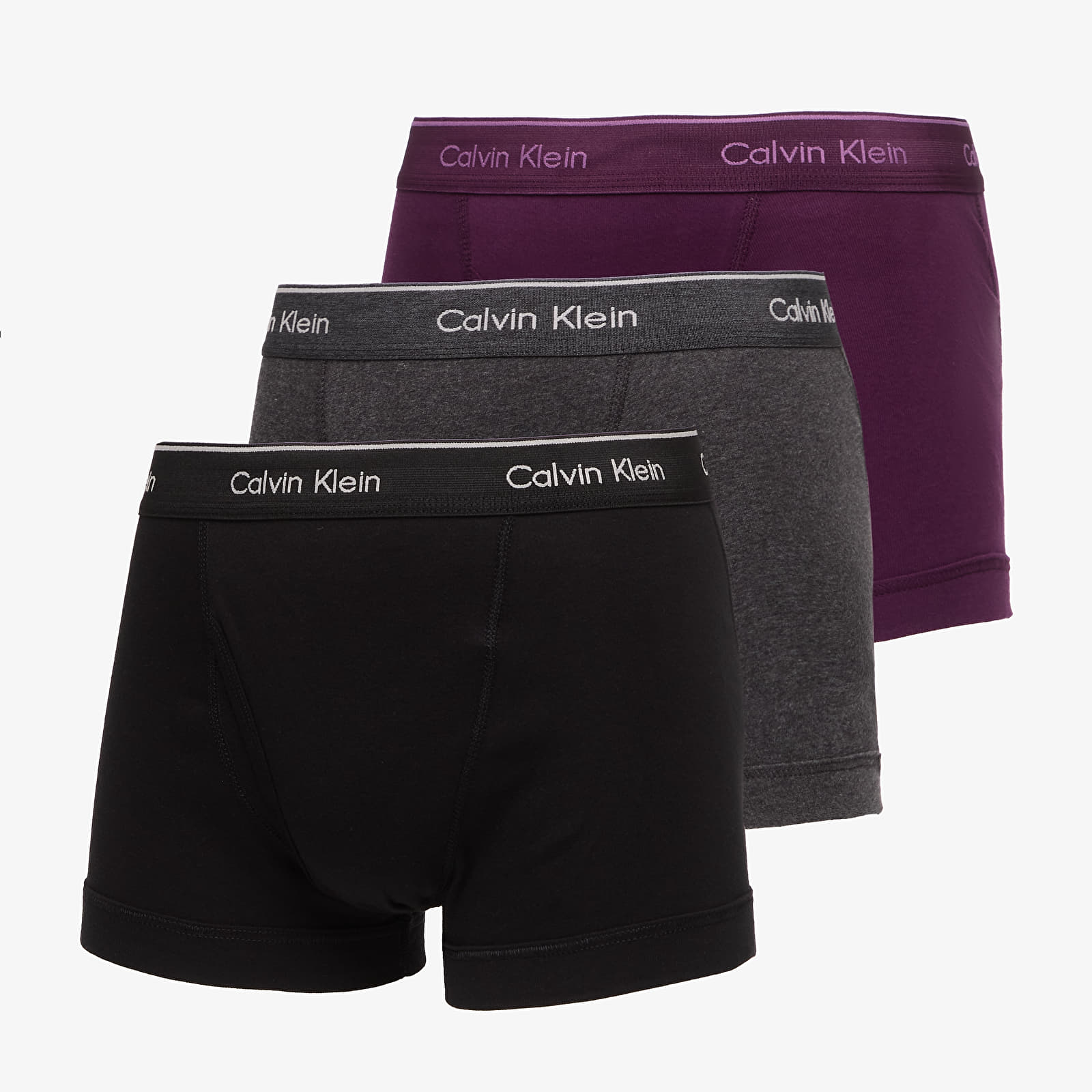 Boxer da uomo Calvin Klein Trunk 3-Pack Purple