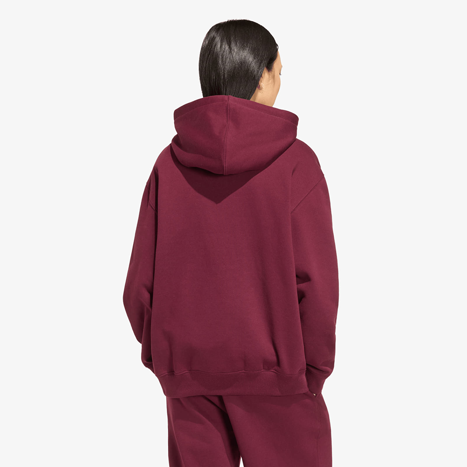 Sweatjacken und Sweatshirts adidas Essentials Oversized Fleece Hoodie Maroon