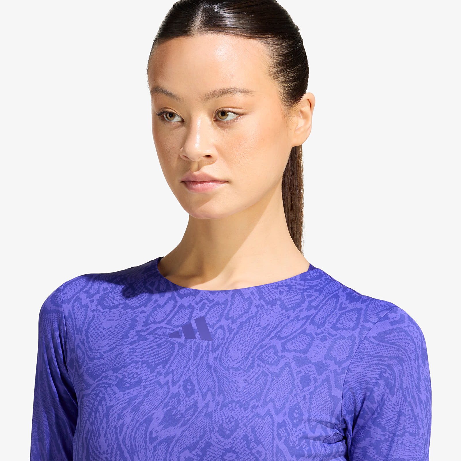T-shirts adidas Primelift Workout Snake Twist Reversible Long Sleeve Solar Purple/ Pure Purple