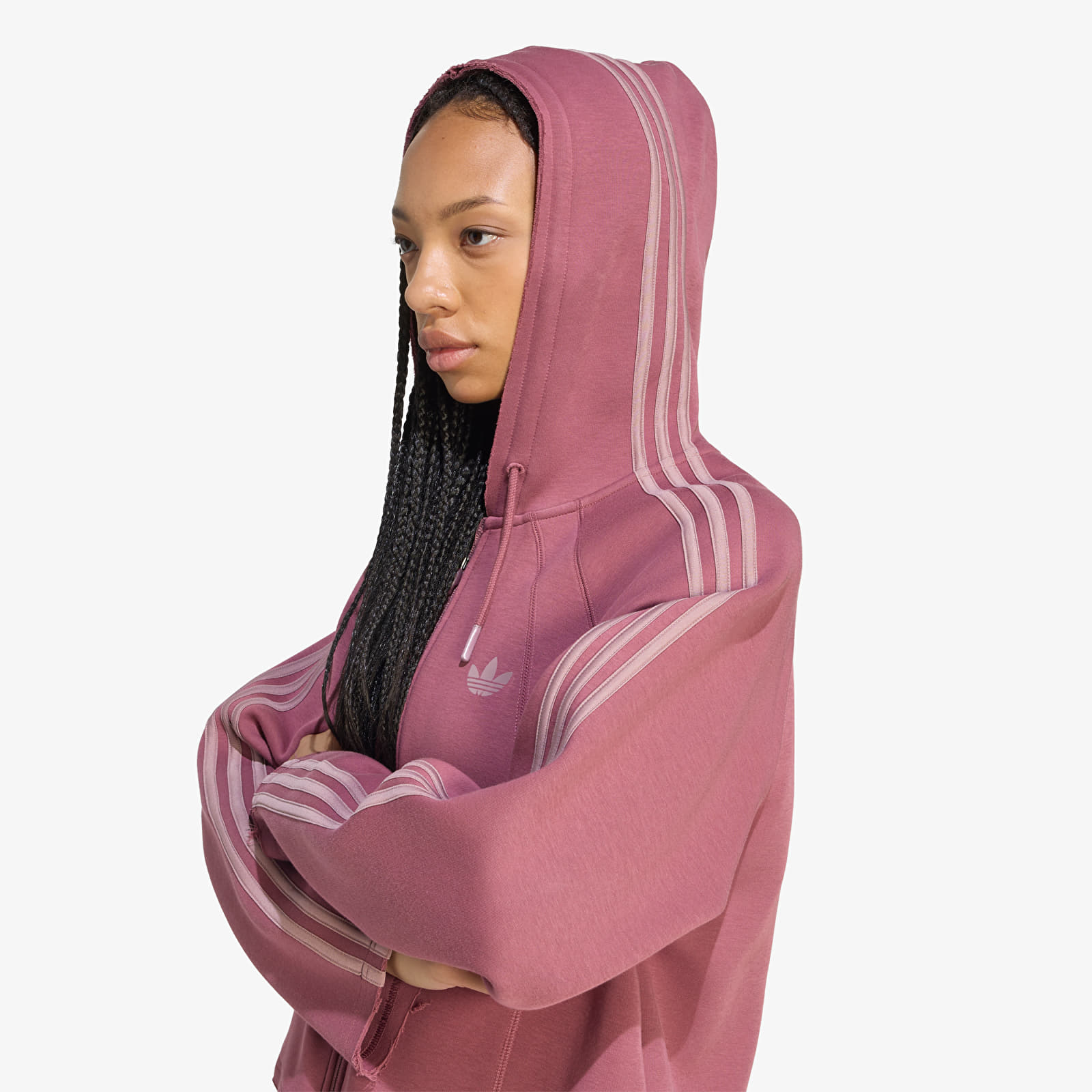Худі та реглани adidas SST 2.0 Cropped Hoody Quiet Crimson/ Wonder Oxide