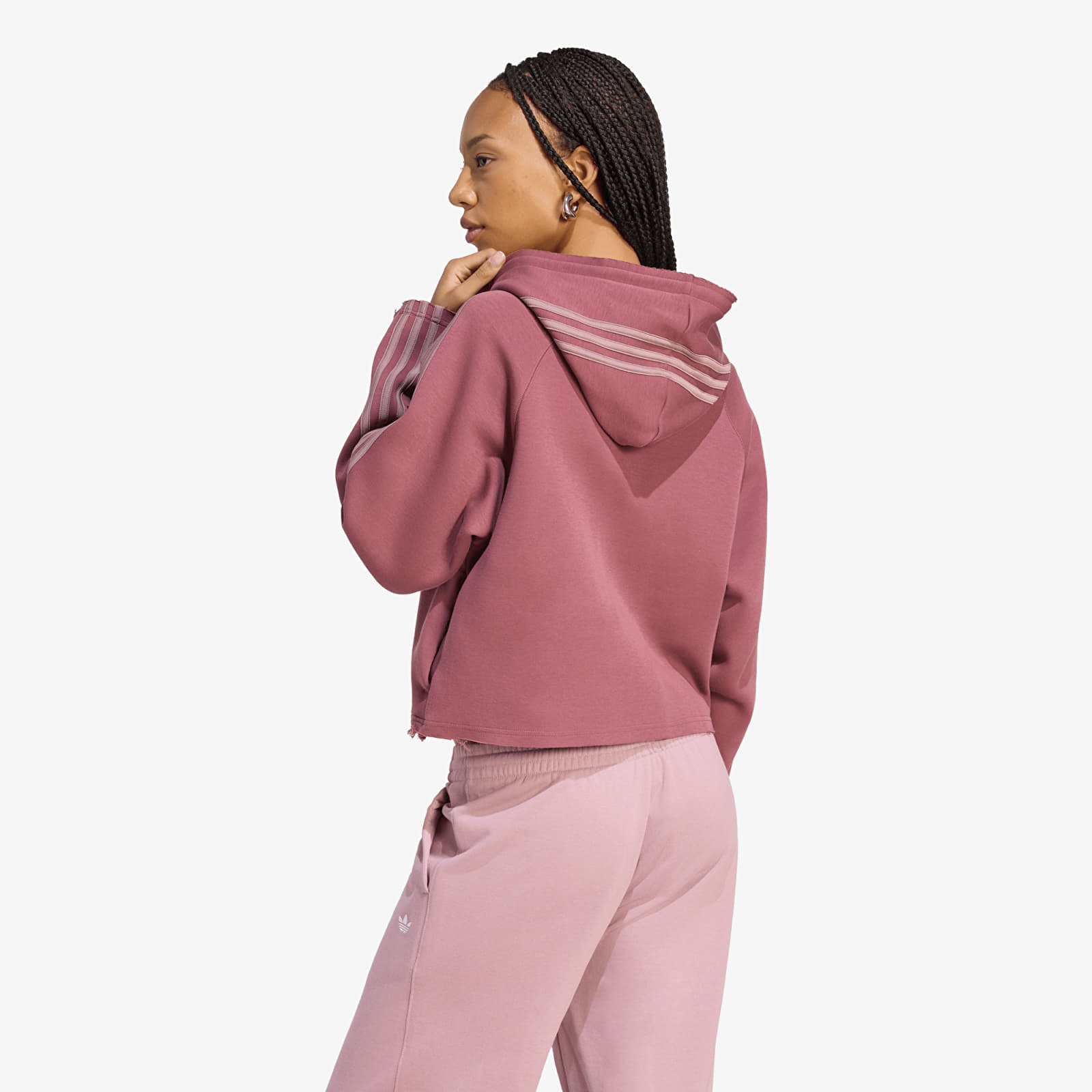 Худі та реглани adidas SST 2.0 Cropped Hoody Quiet Crimson/ Wonder Oxide