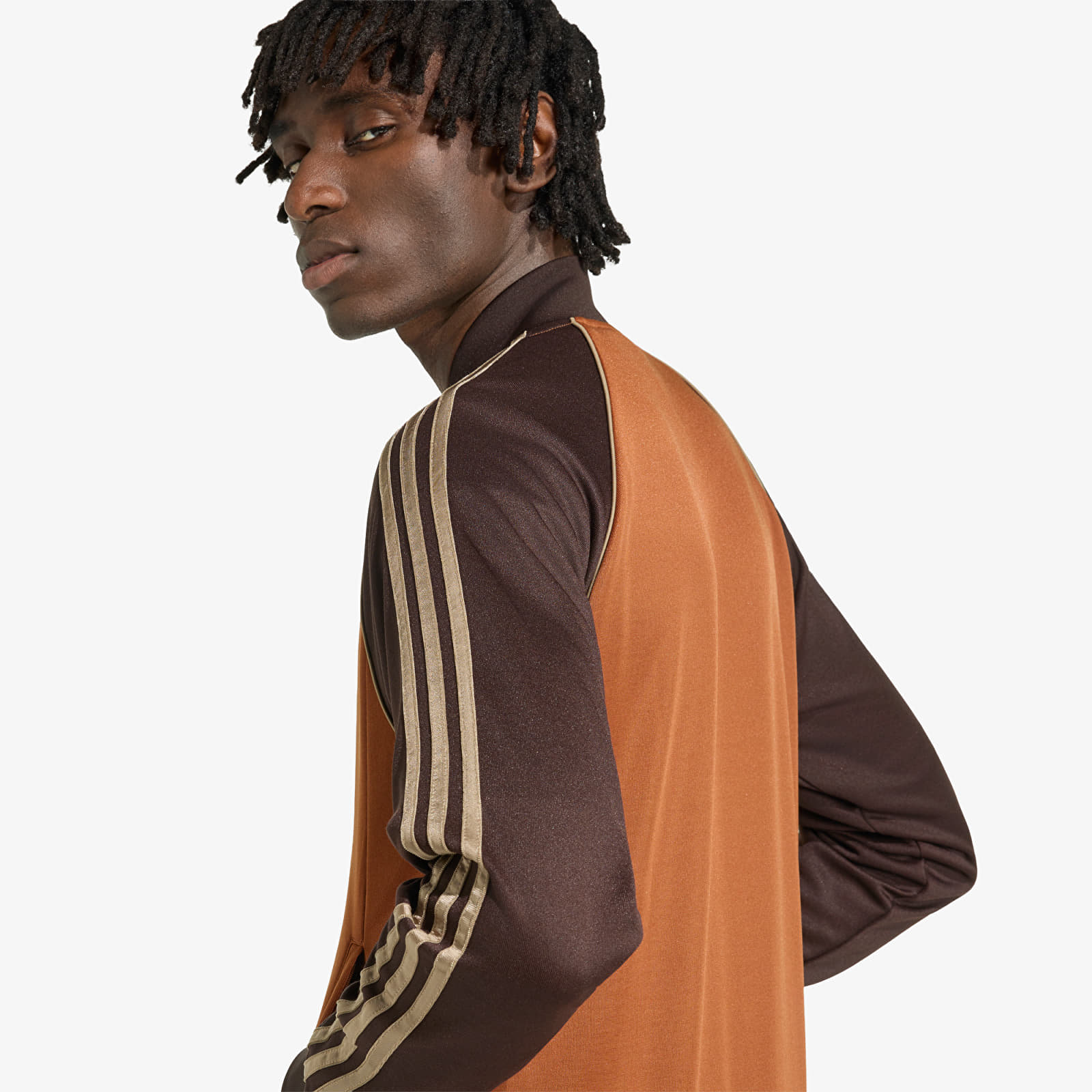 Džemperiai su gobtuvais ir džemperiai adidas SST Track Top Dusky Bronze