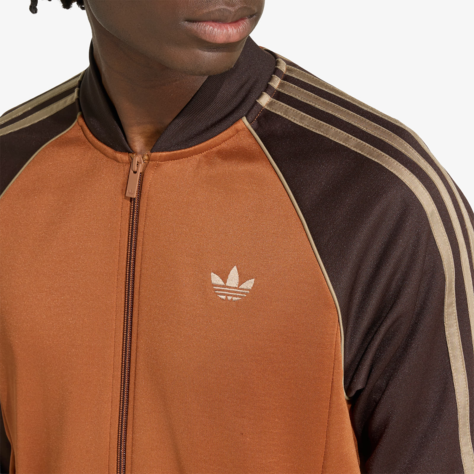 Džemperiai su gobtuvais ir džemperiai adidas SST Track Top Dusky Bronze