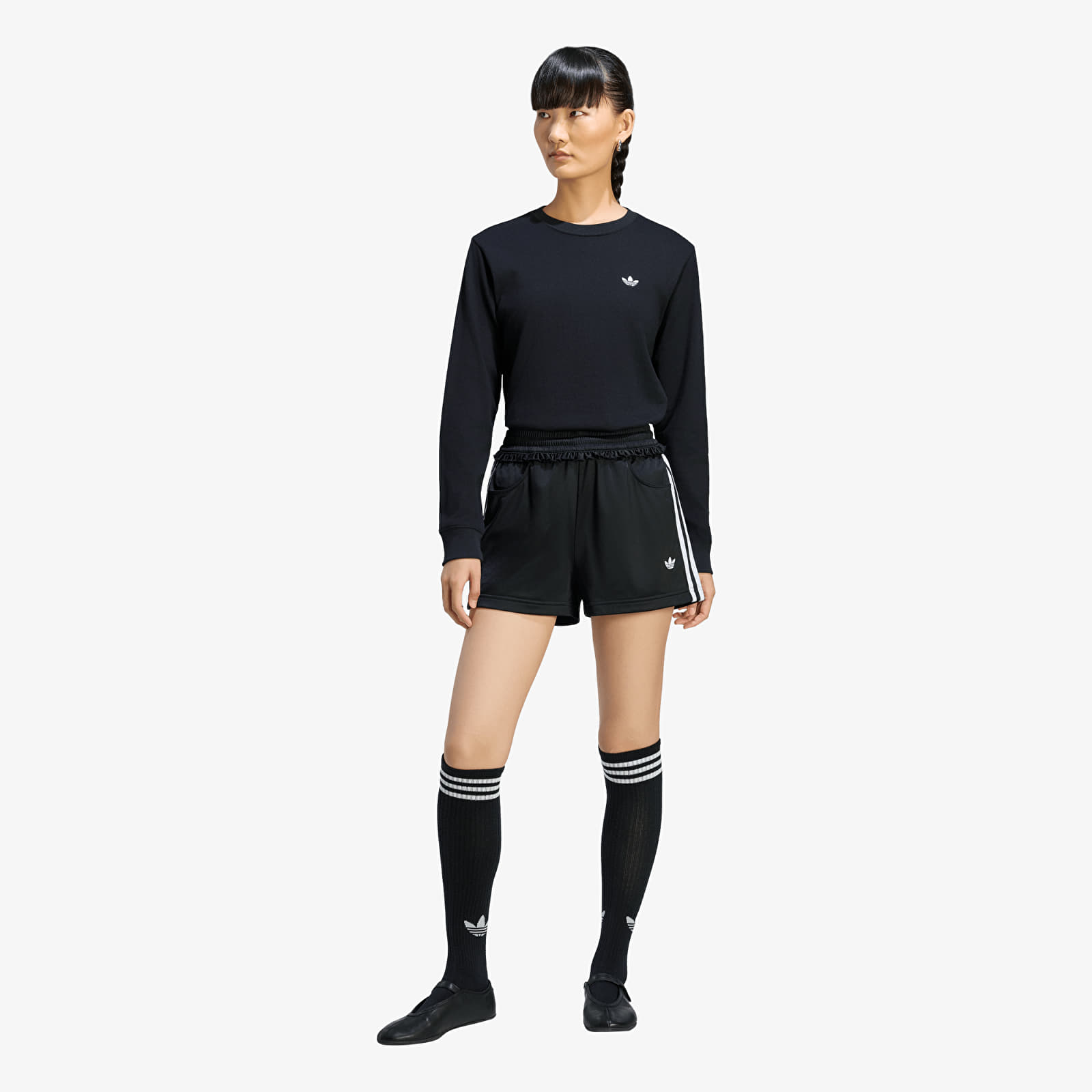 Shorts adidas Pleated Firebird Shorts Black