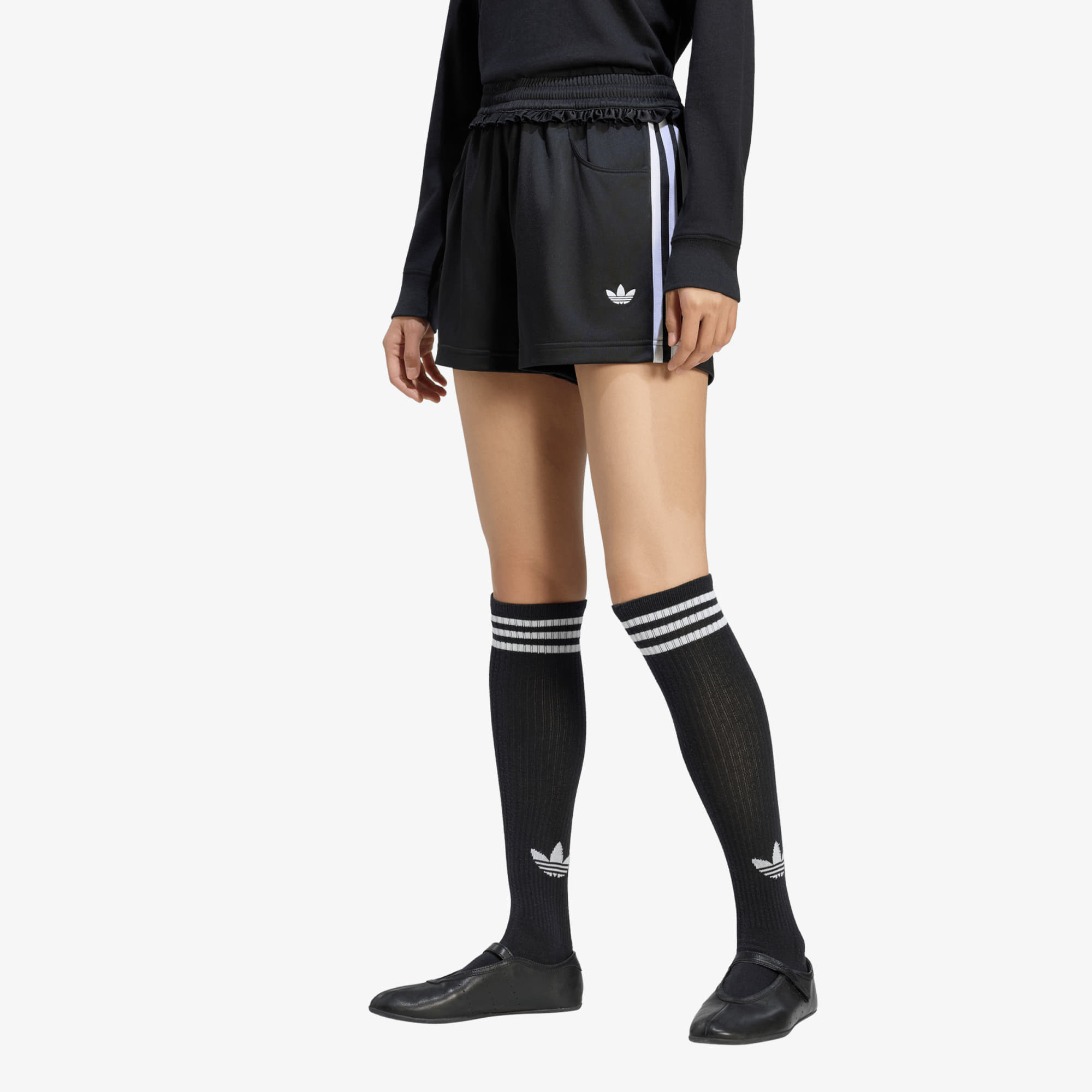 Pantaloni scurți adidas Pleated Firebird Shorts Black L