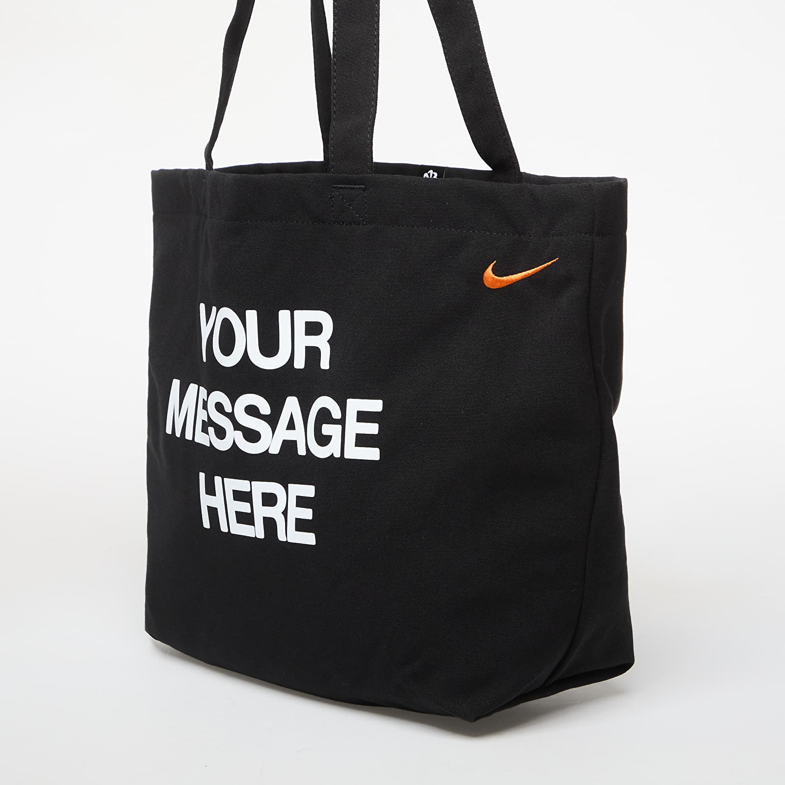 Sacs à bandoulière Nike Heritage "Your Message Here" Tote Bag 22L Black/ White/ Safety Orange