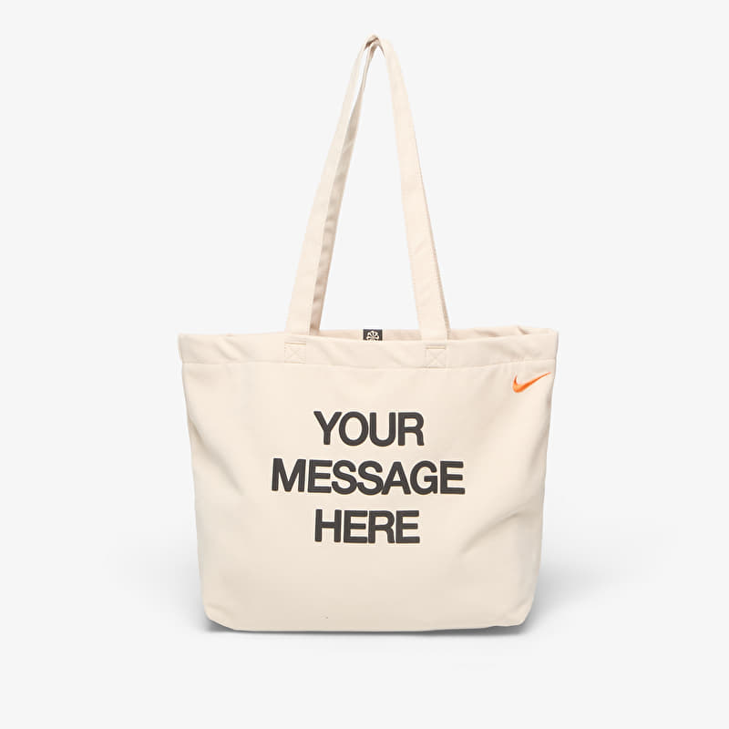 Bag Nike Heritage "Your Message Here" Tote Bag 22L Oatmeal/ Safety Orange/ Safety Orange