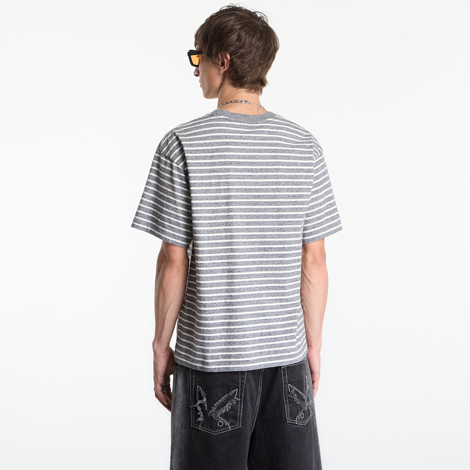Camisetas HUMAN MADE Heart Striped T-Shirt UNISEX Gray