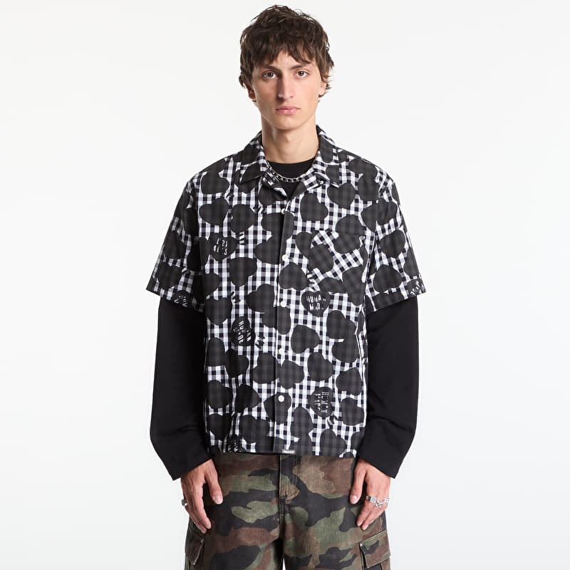 Overhemd HUMAN MADE Heart Gingham Check Shirt UNISEX Black