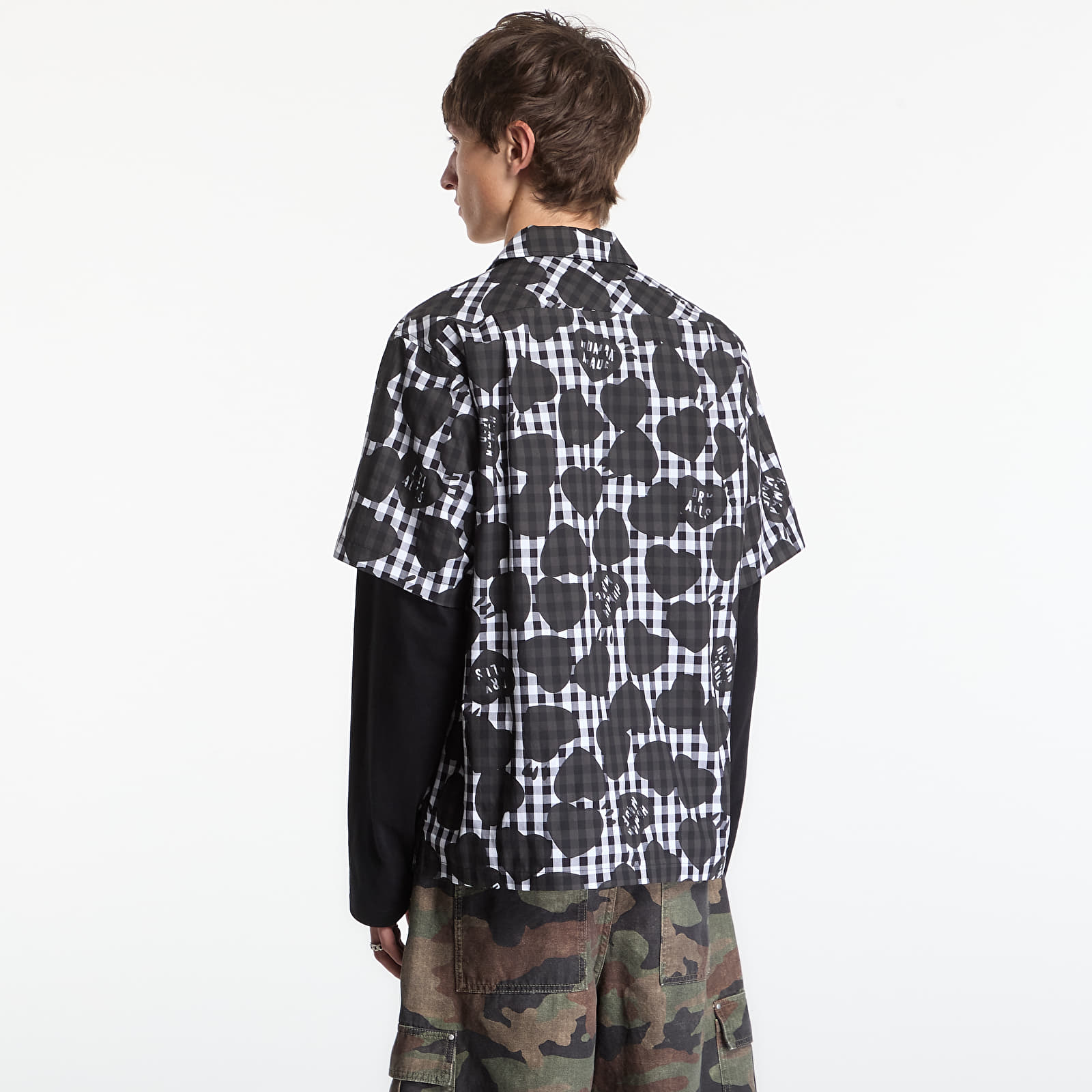 Skjorter HUMAN MADE Heart Gingham Check Shirt UNISEX Black