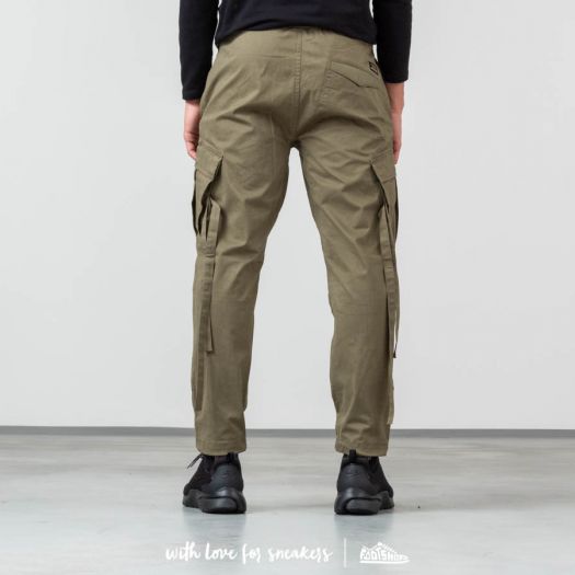 Pants and jeans Maharishi Cargo Track Pants Maha Olive Footshop