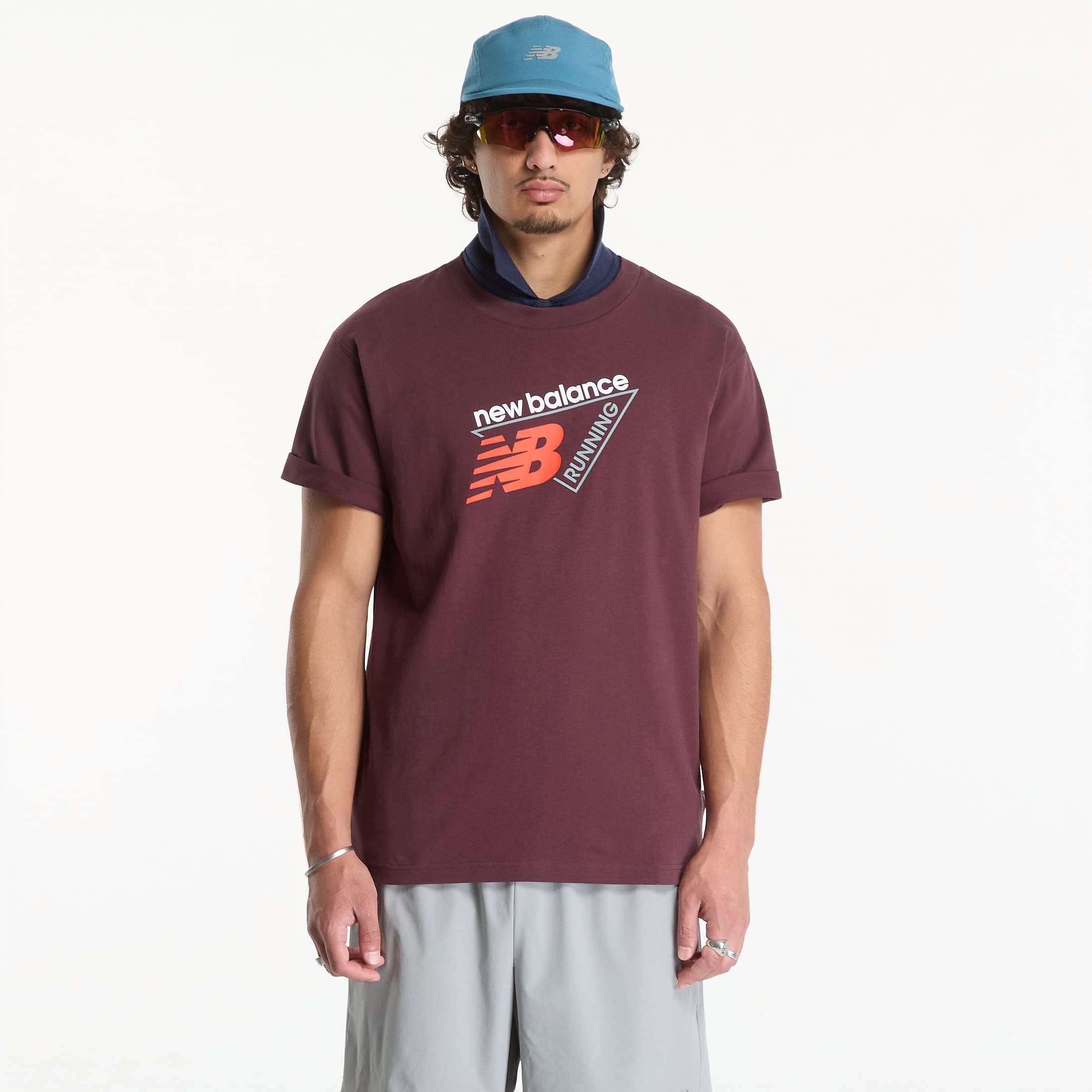 Tricou New Balance Classic Tri-Logo T-shirt Cherry Leather S