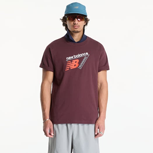 New Balance Classic Tri-Logo T-shirt Cherry Leather