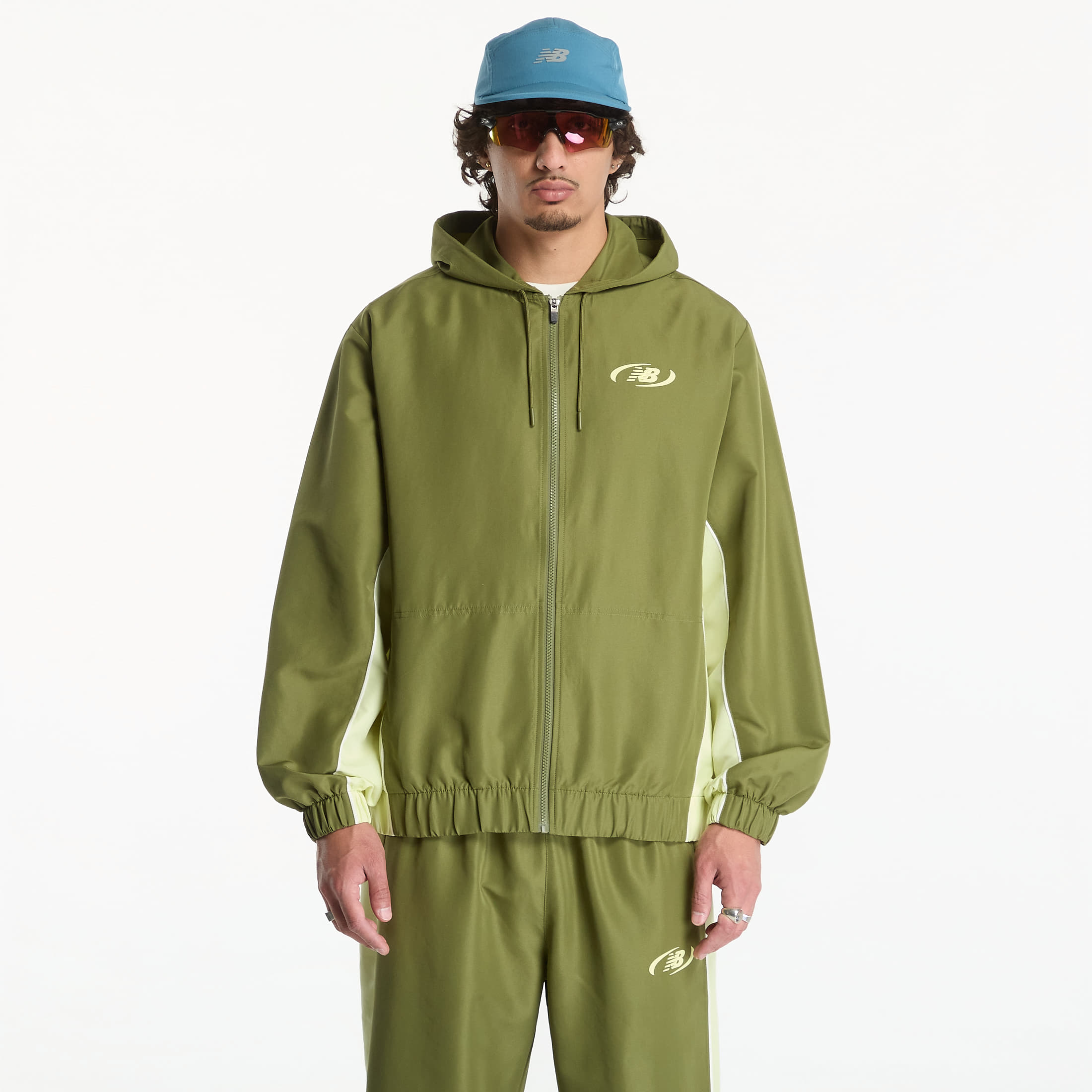 Jachetă New Balance Trackside Woven Jacket Sport Green/ Fennel Seed L