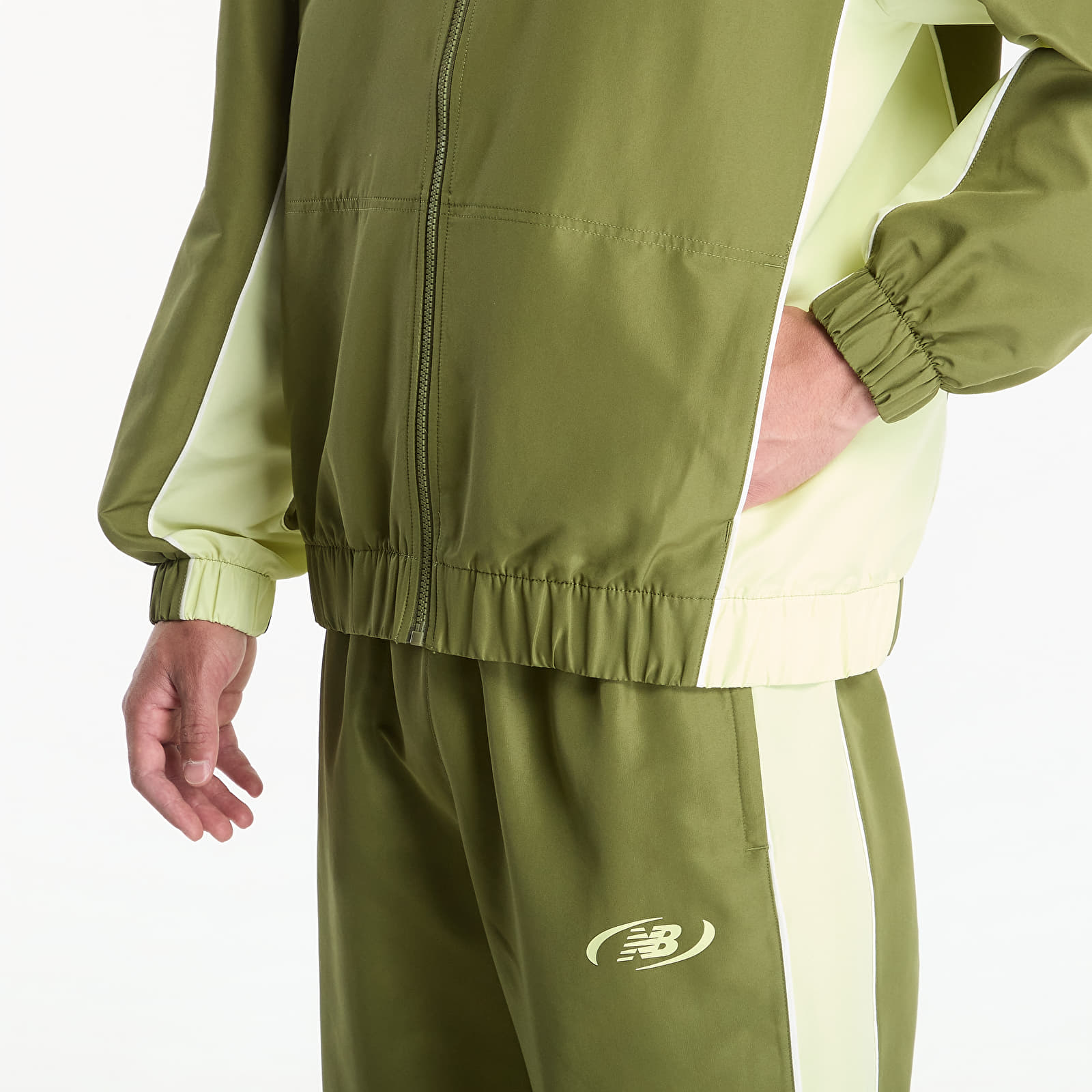 Jackets New Balance Trackside Woven Jacket Sport Green/ Fennel Seed