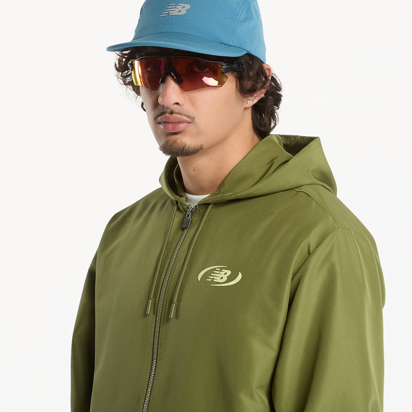 Jackets New Balance Trackside Woven Jacket Sport Green/ Fennel Seed