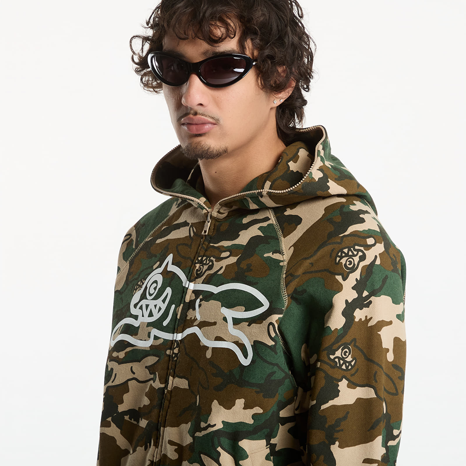 Hoodies e sweatshirts Billionaire Boys Club Icecream Running Dog Woodland Camo Zip Through Hood Multi