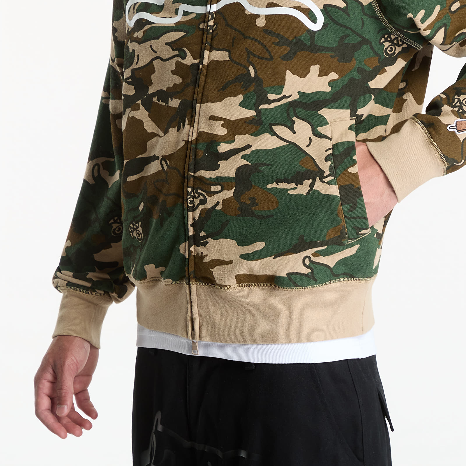 Hoodies e sweatshirts Billionaire Boys Club Icecream Running Dog Woodland Camo Zip Through Hood Multi