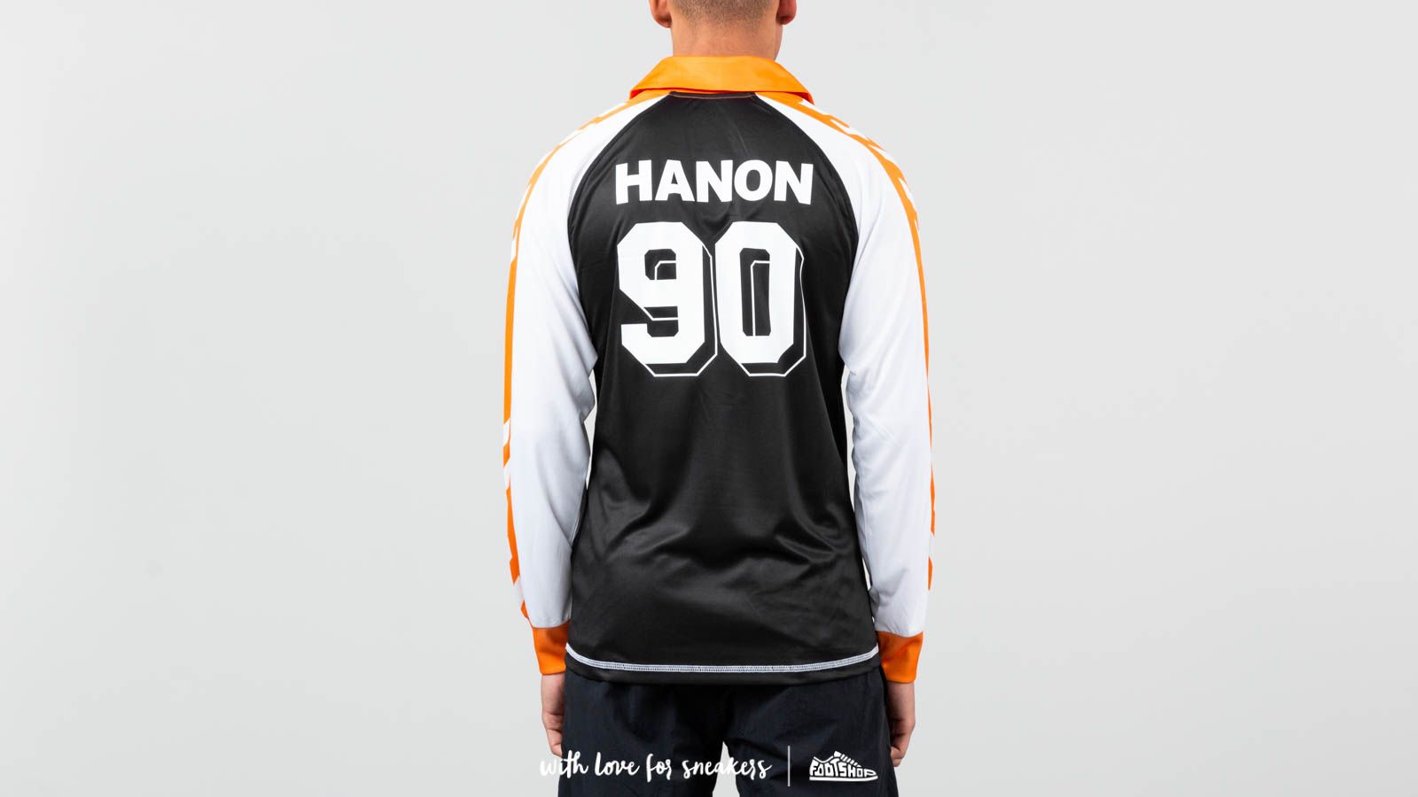 T-Shirts and shirts Hummel x Hanon Marathona Long Sleeve Jersey Tee Black/ Autumn Glory/ White