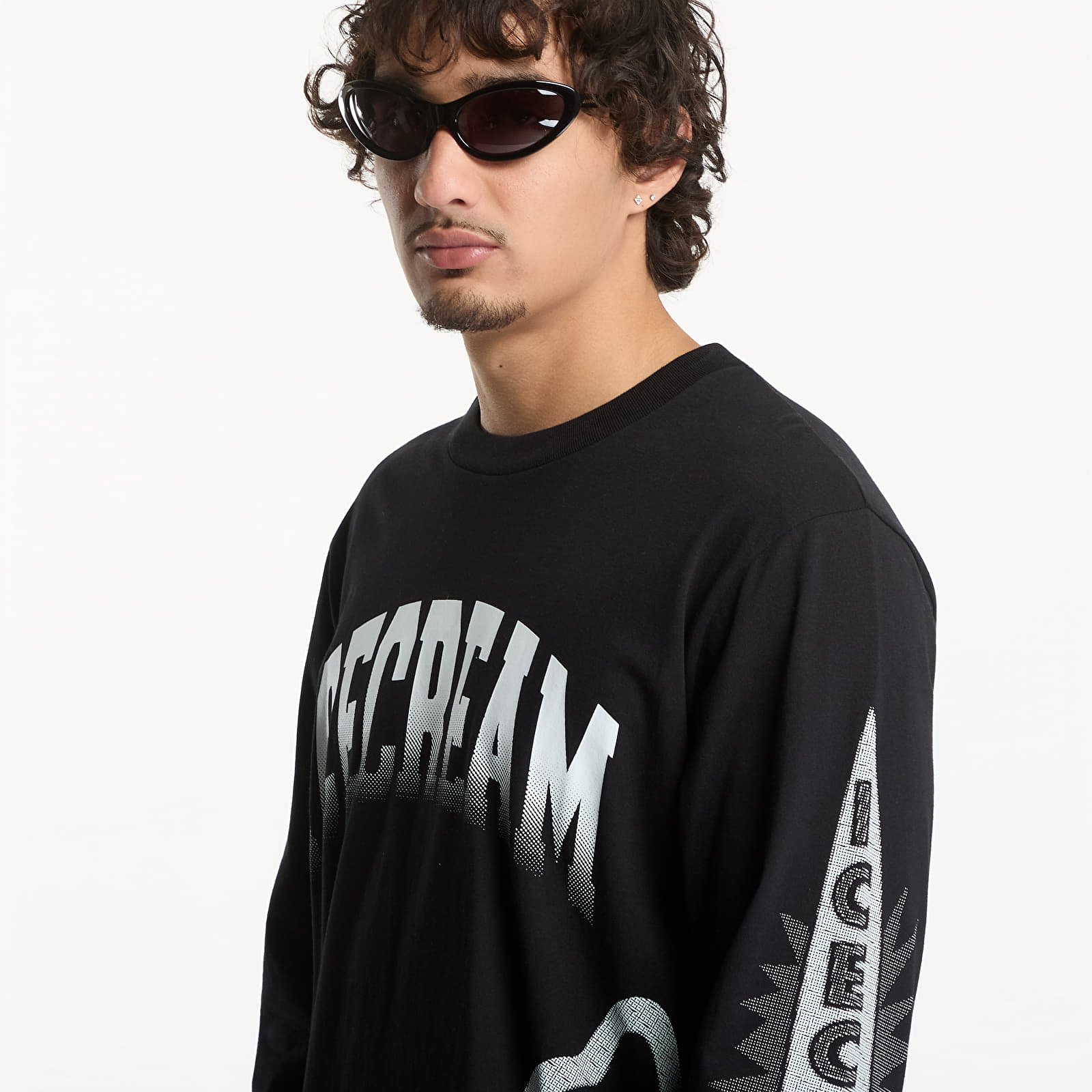 Футболки Billionaire Boys Club Icecream Halftone Multi Logo Ls T-Shirt Black