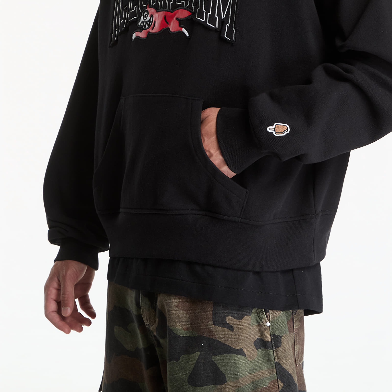 Hoodies e sweatshirts Billionaire Boys Club Icecream College Applique Running Dog Popover Hood Black