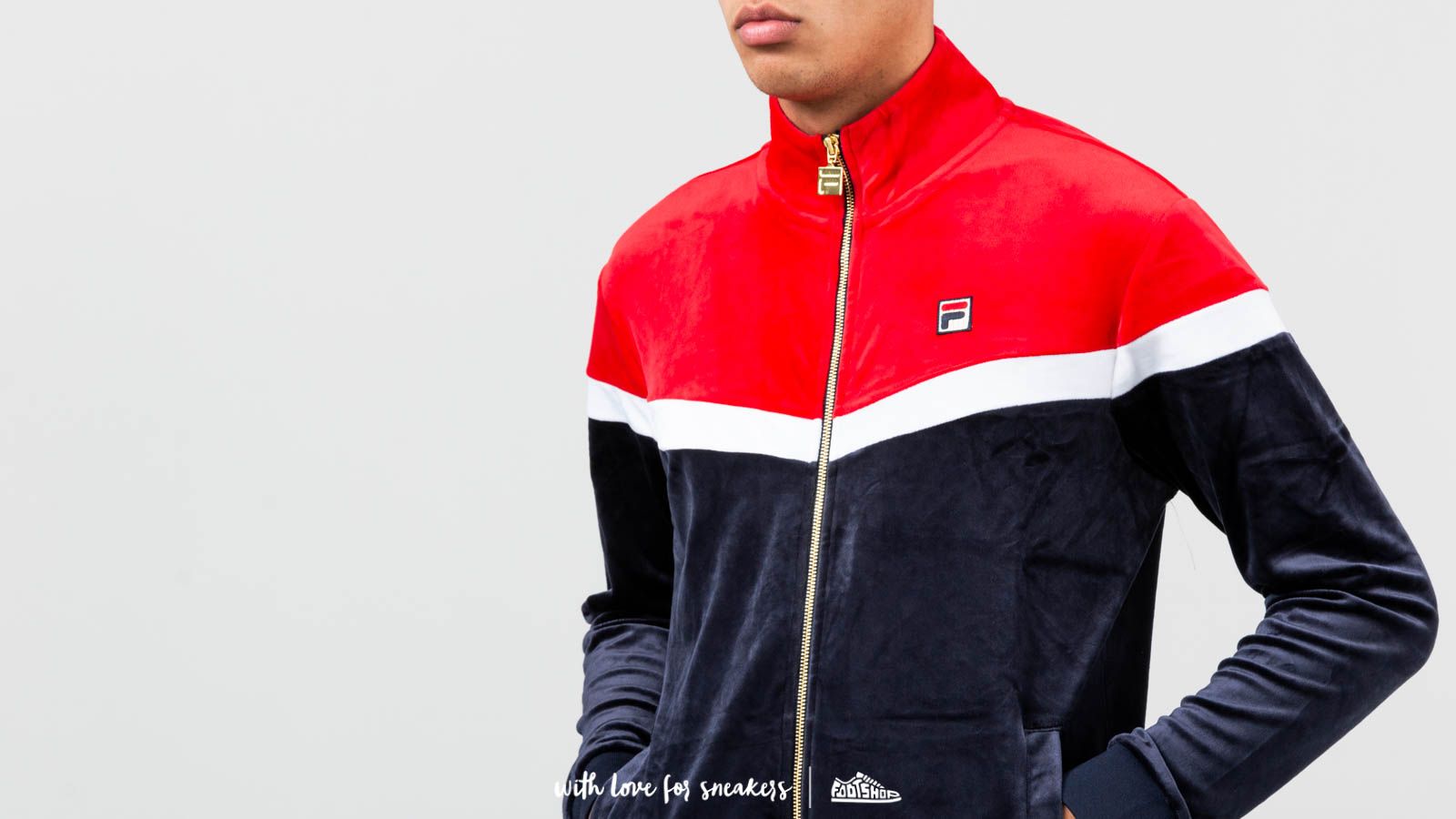Hoodies and sweatshirts FILA Harry Vintage Style Track Jacket Peacot Footshop