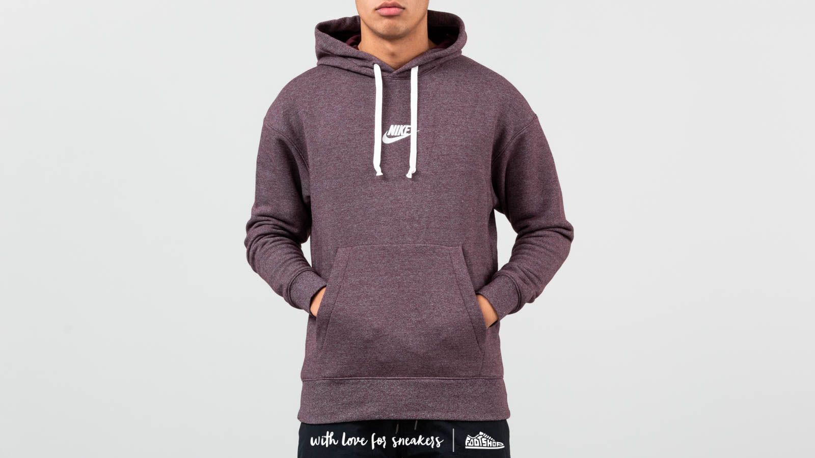 Bluzy Nike Sportswear Heritage Hoodie Burgundy Crush/ Sail