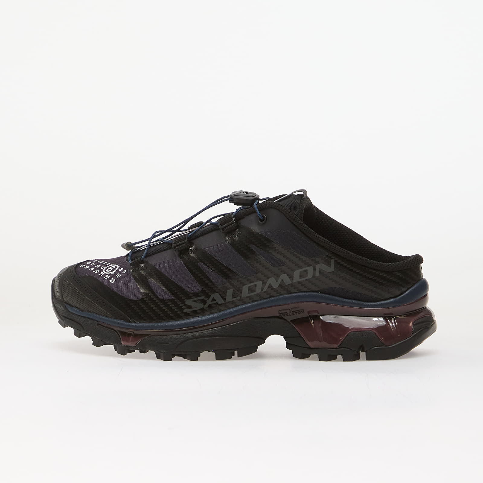 Men's shoes MM6 X Salomon XT-4 Mule Sneakers Black/ Nine Iron/ Hunkle Berry Violet