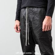 パンツ Rick Owens DRKSHDW MU Drawstring Long Pants Rick Owens DRKSHDW Drawstring Long Wovenpants Black