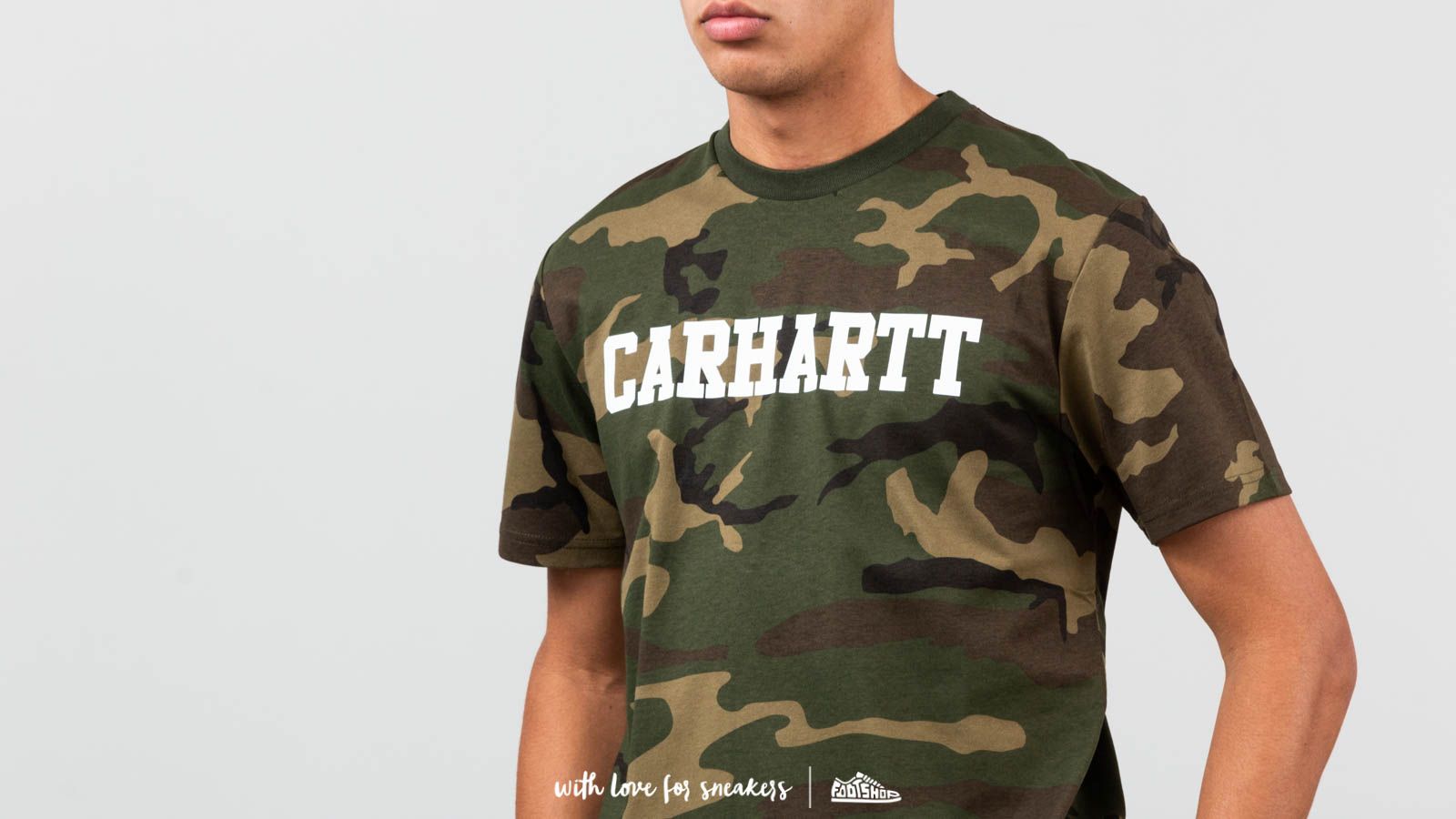 Camisetas Carhartt WIP College Shortsleeve Tee Camo Laurel/ White