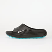 Nike ReactX Rejuven8 Men's Slides Black/ Metallic Silver-Gamma Blue