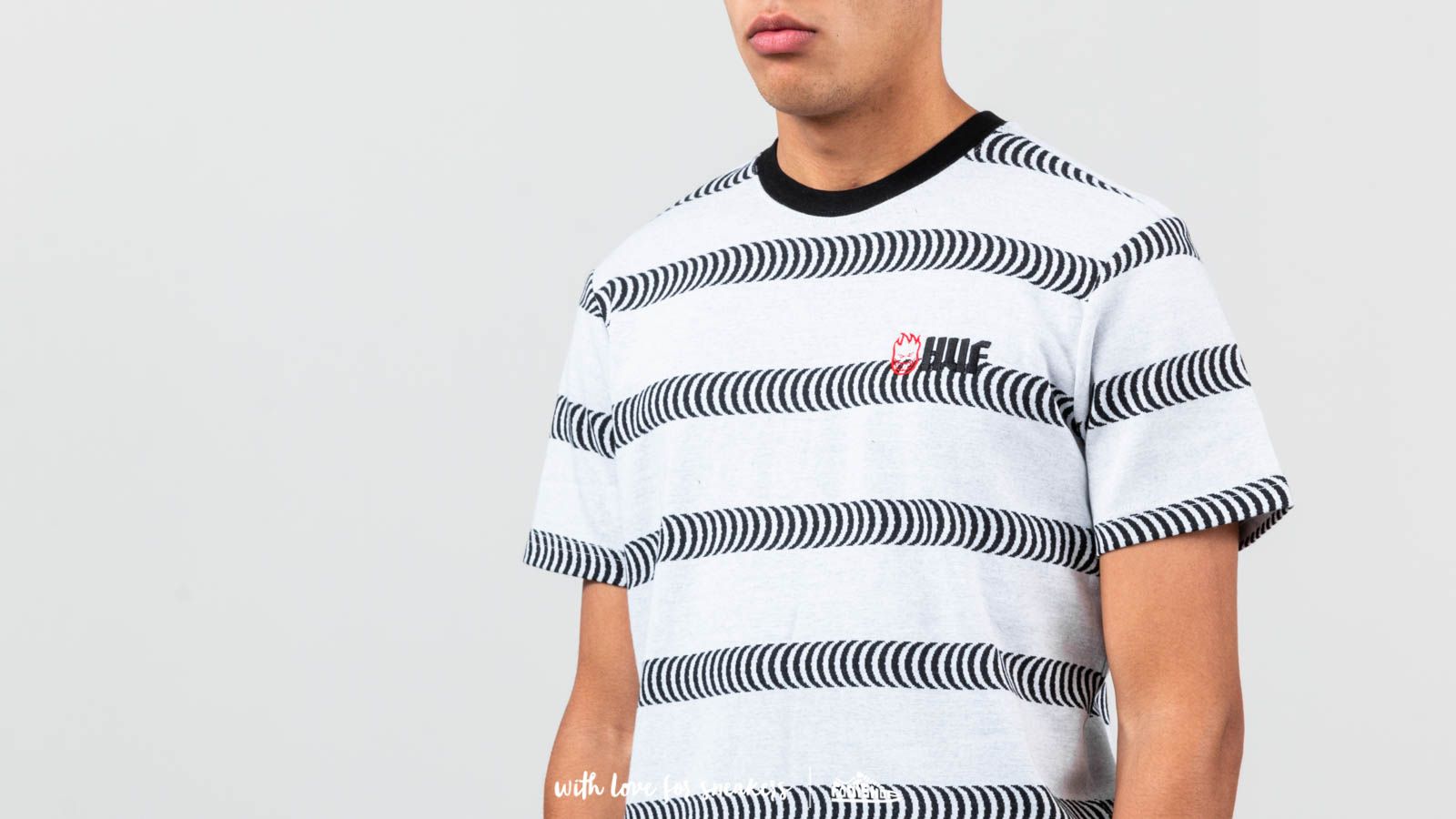 T-shirts HUF x Spitfire Striped Knit Shirt White