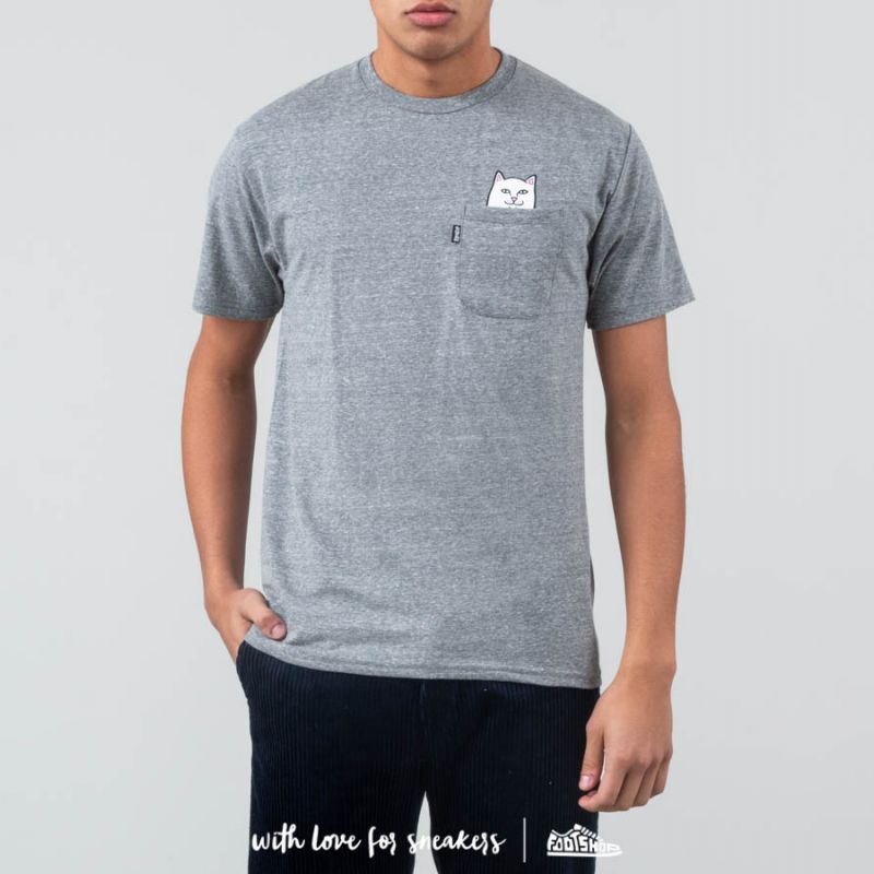RIPNDIP Lord Nermal Pocket Tee Heather Grey